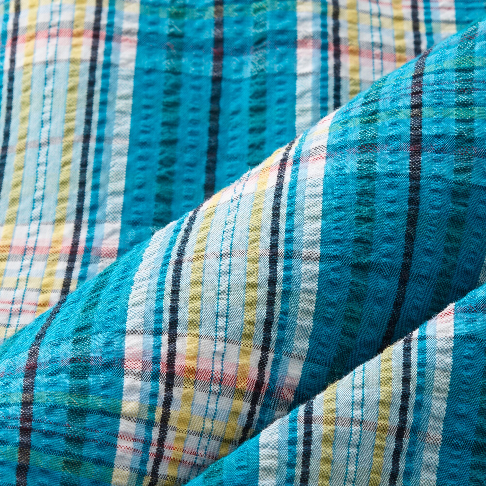 6" swim trunk in seersucker plaid
