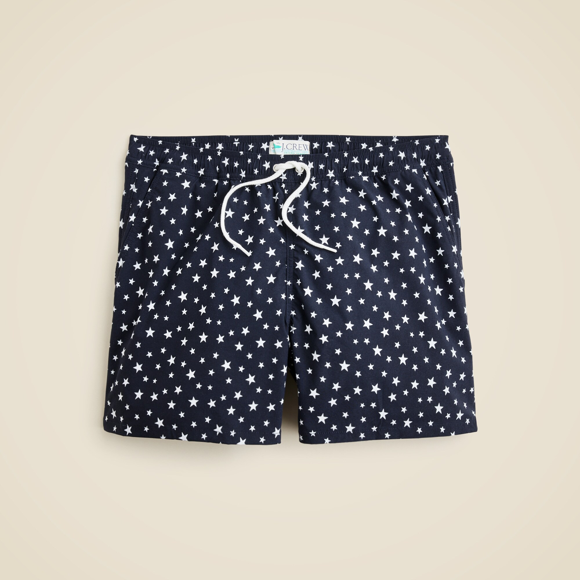 mens 6'' stretch swim trunk in print with ECONYL&reg; nylon