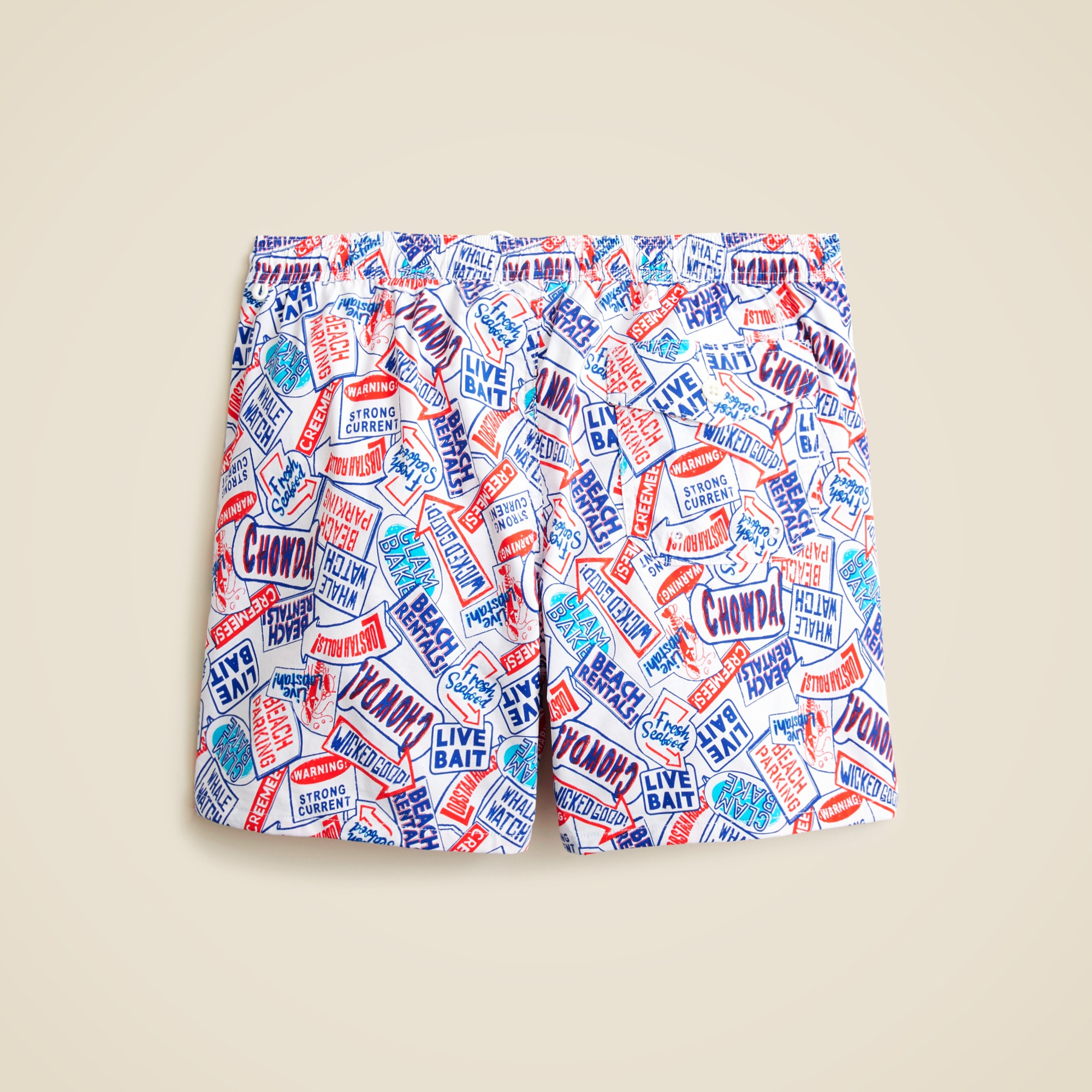 6'' stretch swim trunk in print with ECONYL® nylon