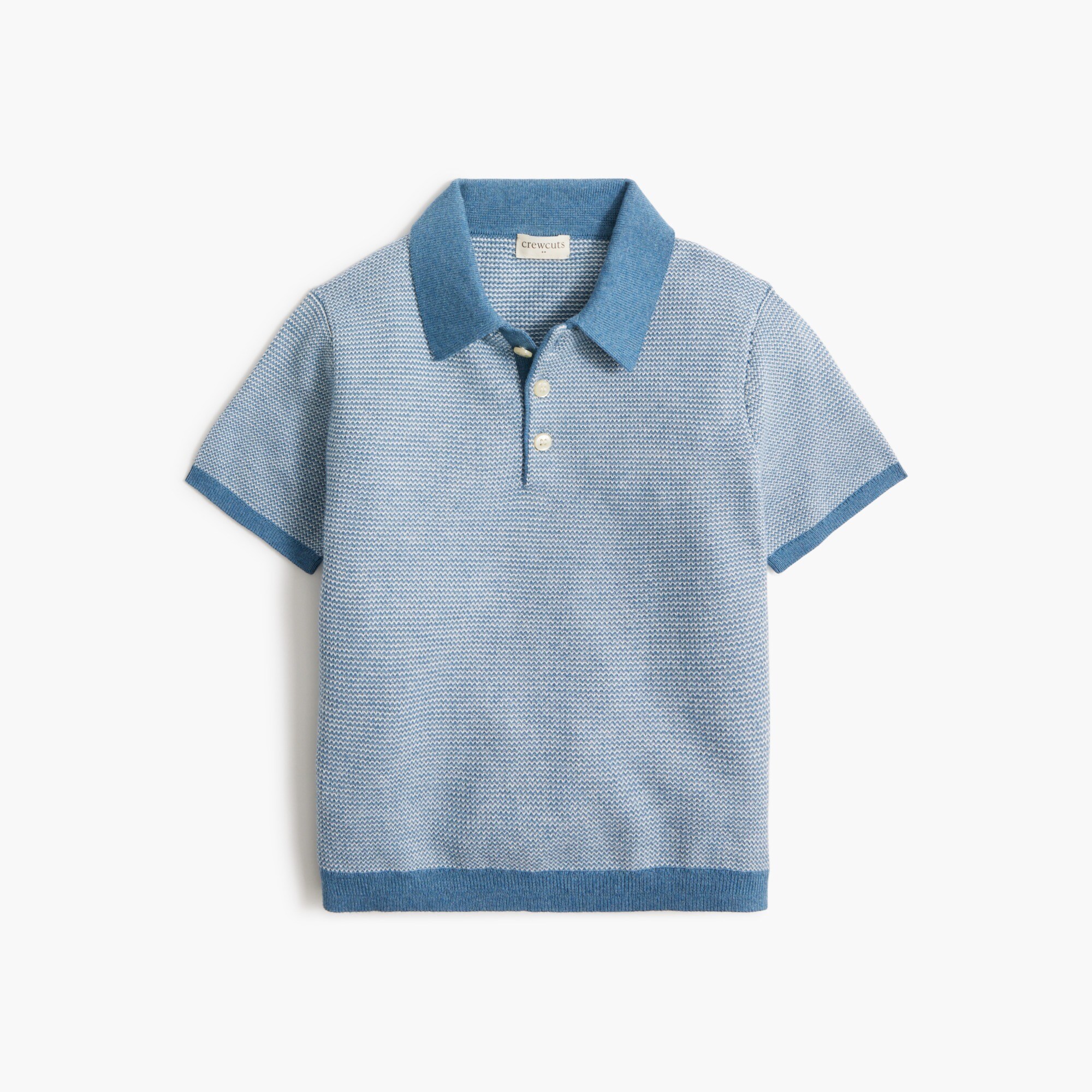 boys' textured cotton sweater-polo for boys