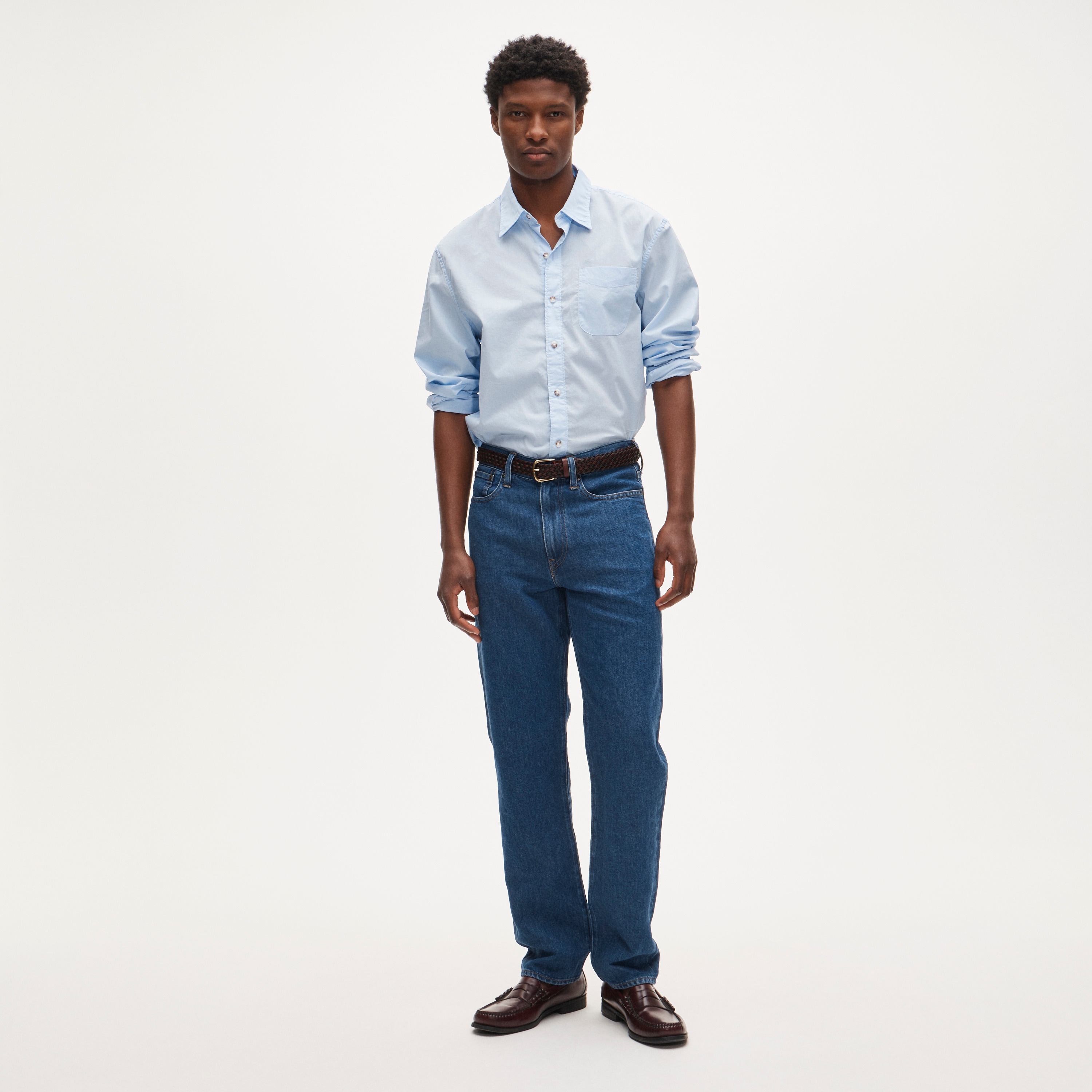 Classic Straight summerweight jean in cotton-linen blend