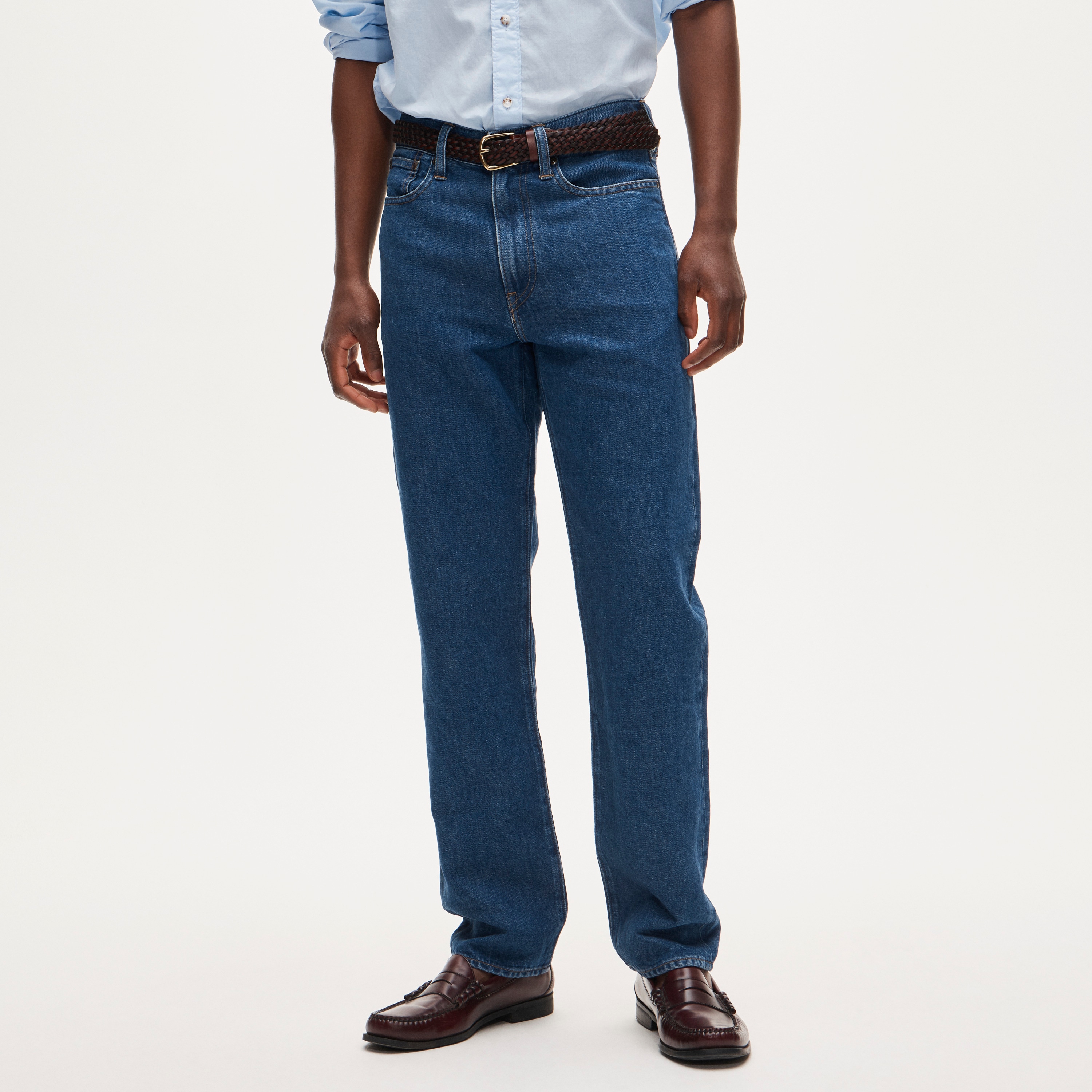 Classic summerweight jean in cotton-linen blend