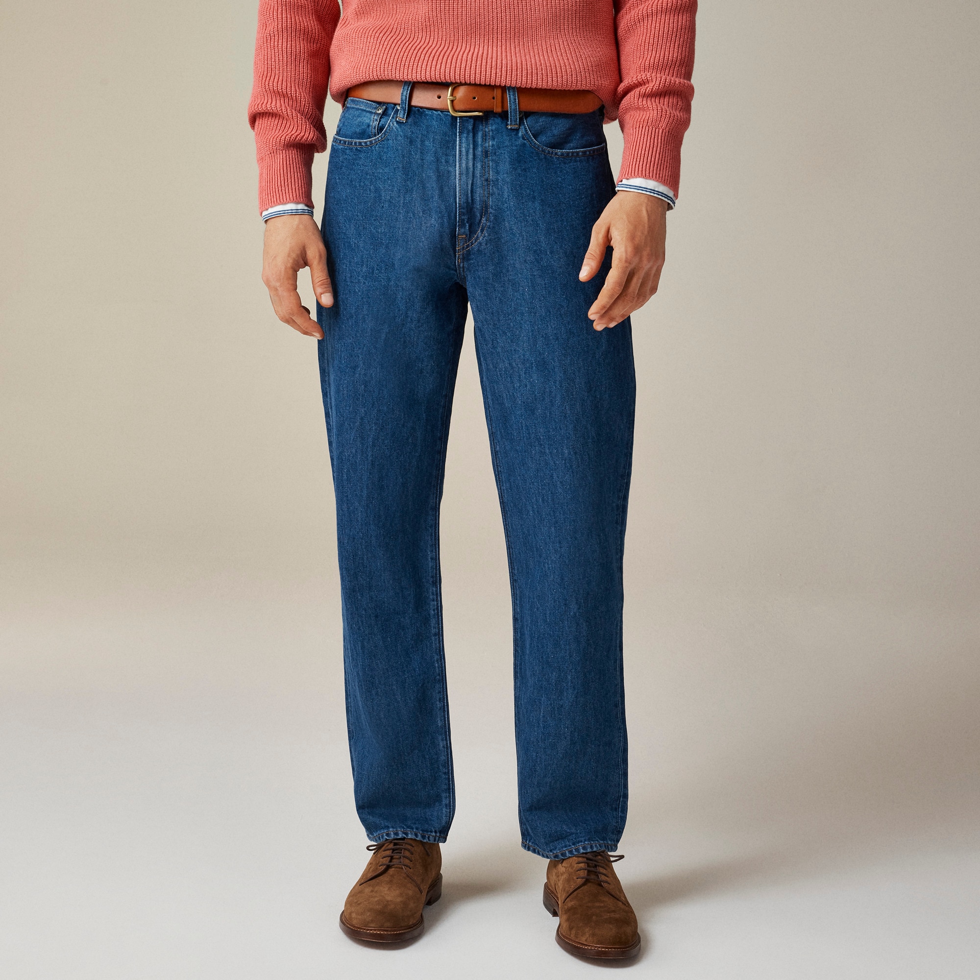 mens Classic summerweight jean in cotton-linen blend