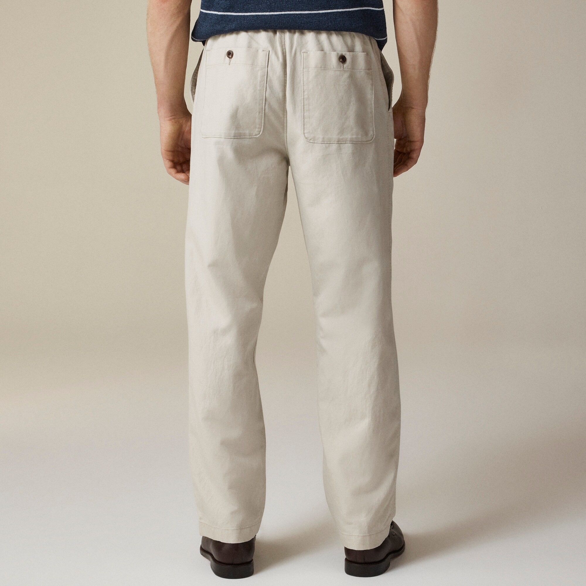 Pier pant in cotton-linen blend canvas
