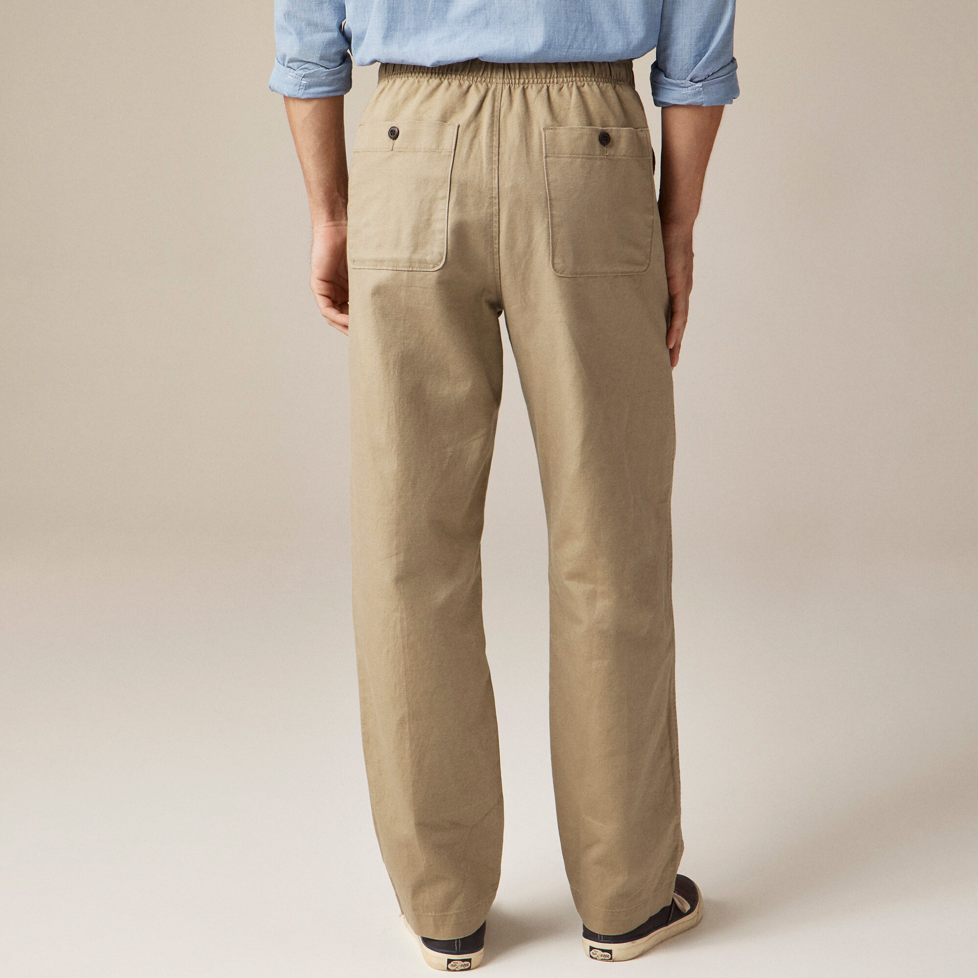 Pier pant in cotton-linen blend canvas