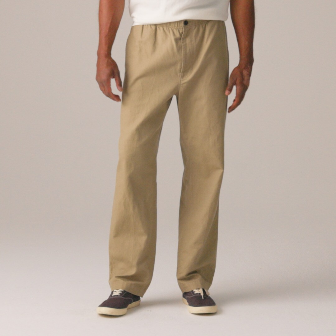Pier pant in cotton-linen blend canvas