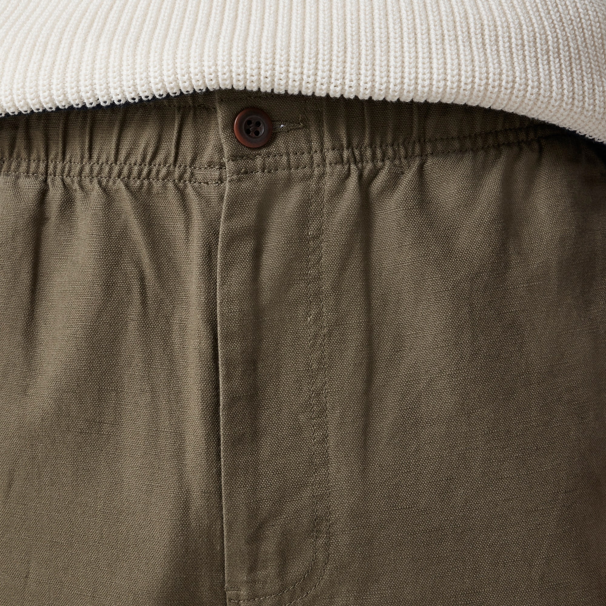Pier pant in cotton-linen blend canvas
