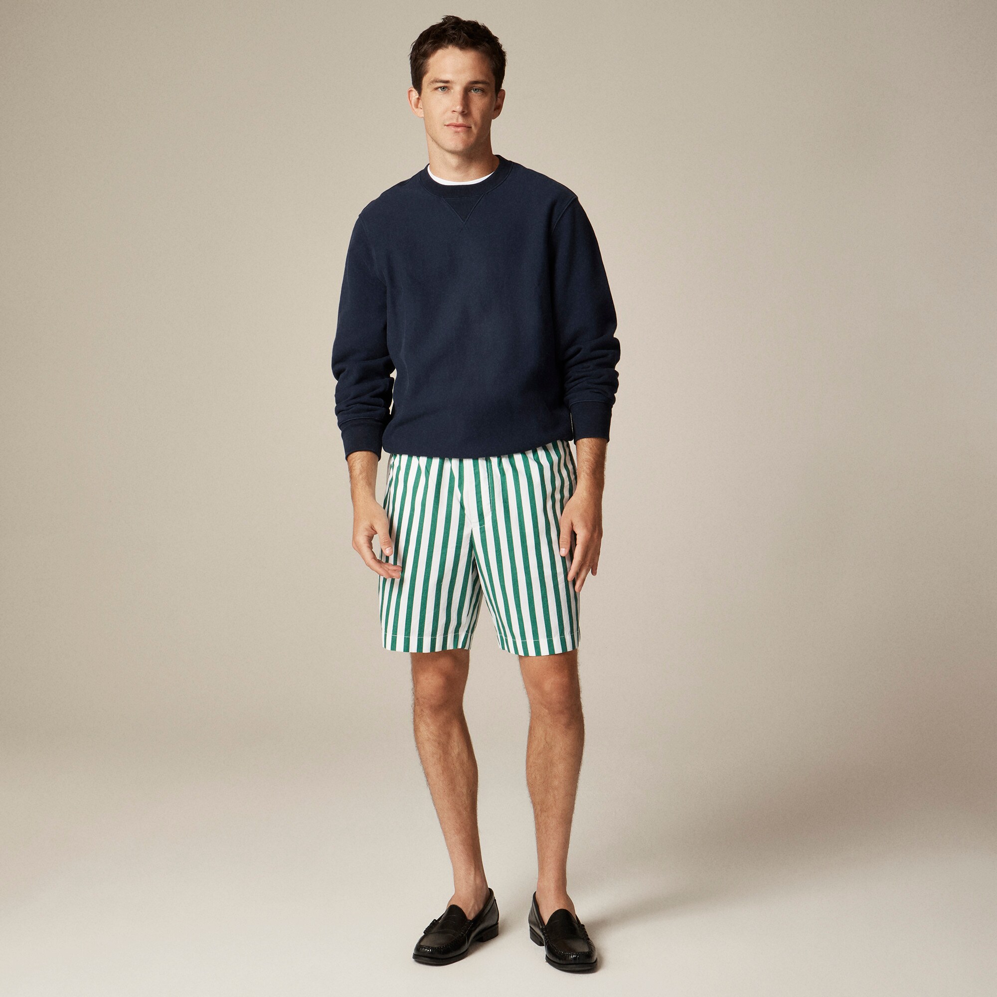 8" Relaxed cotton poplin short