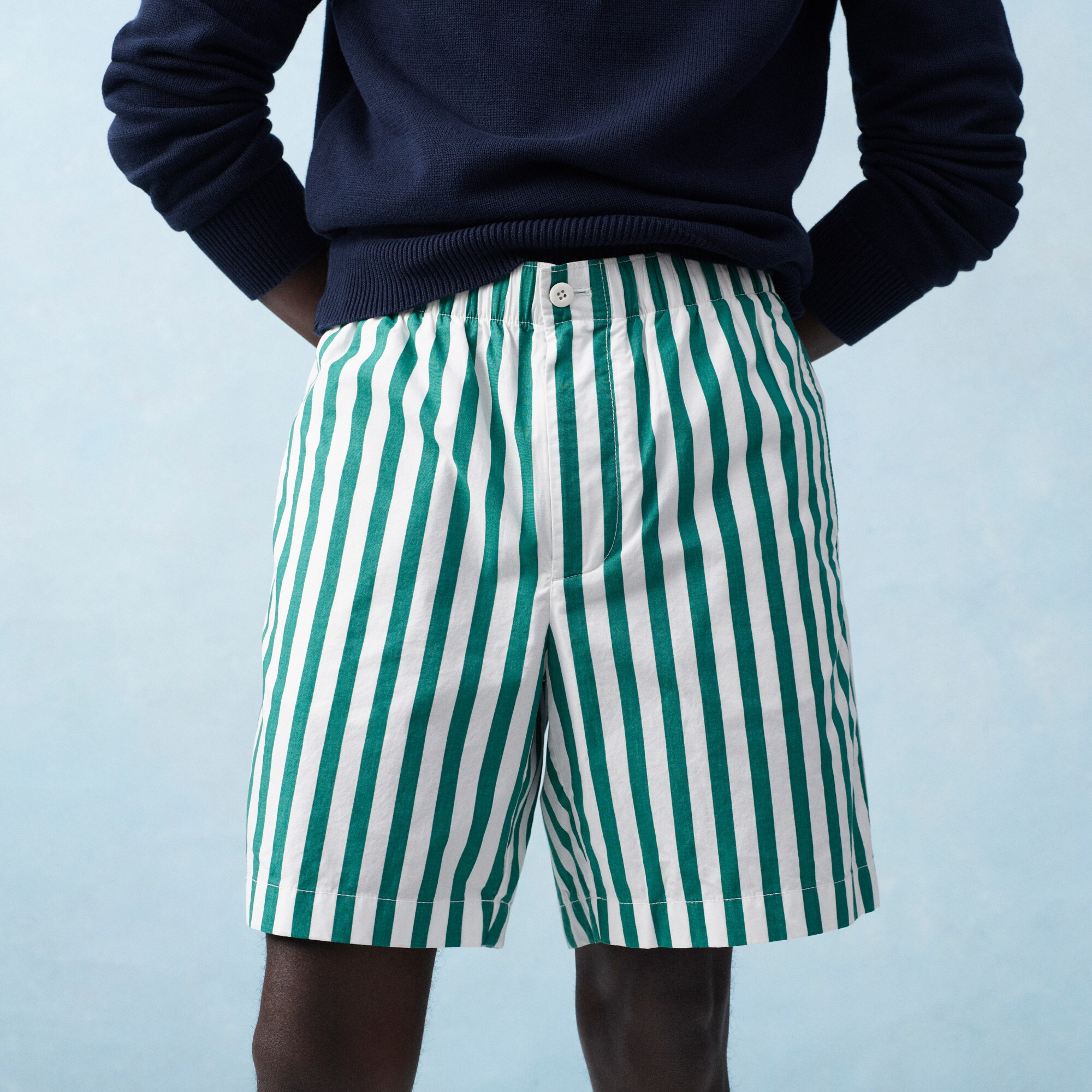 8" Relaxed cotton poplin short