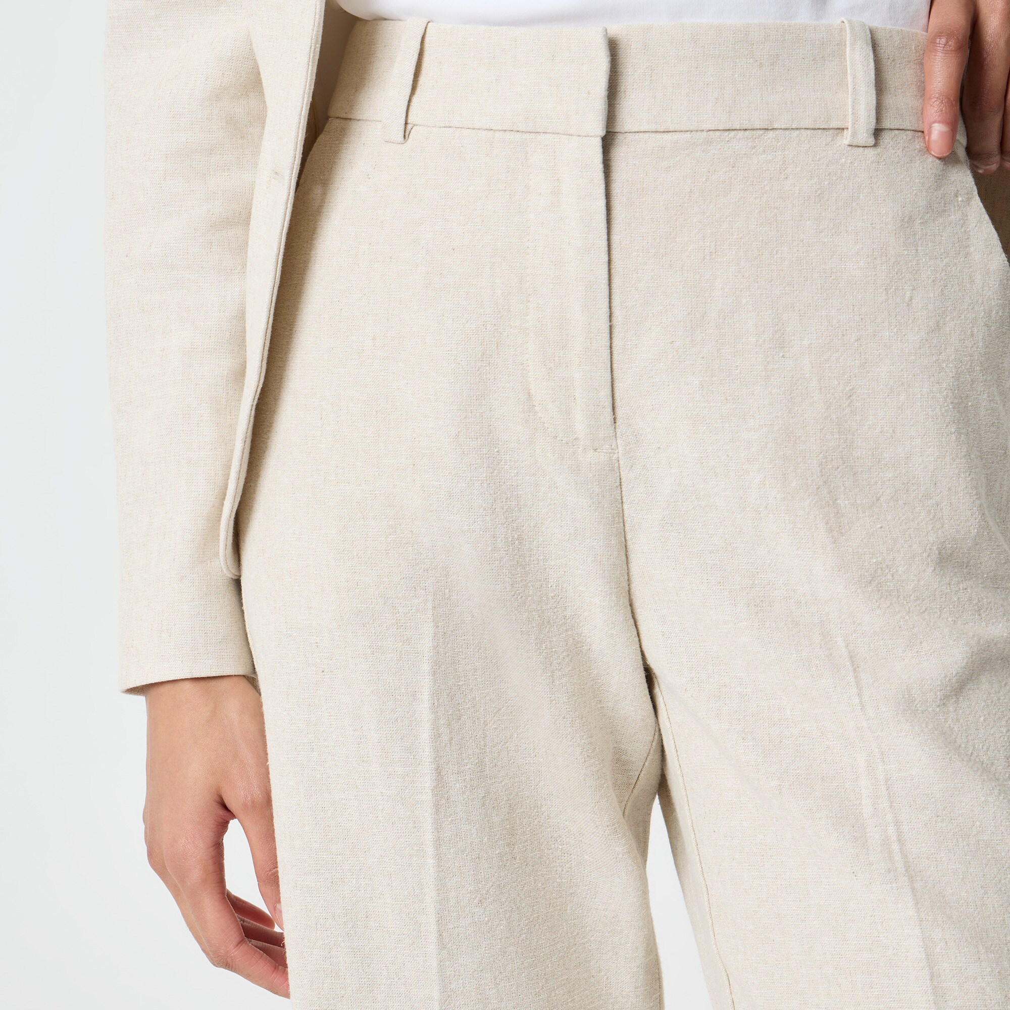 Linen-blend Remy wide-leg pant