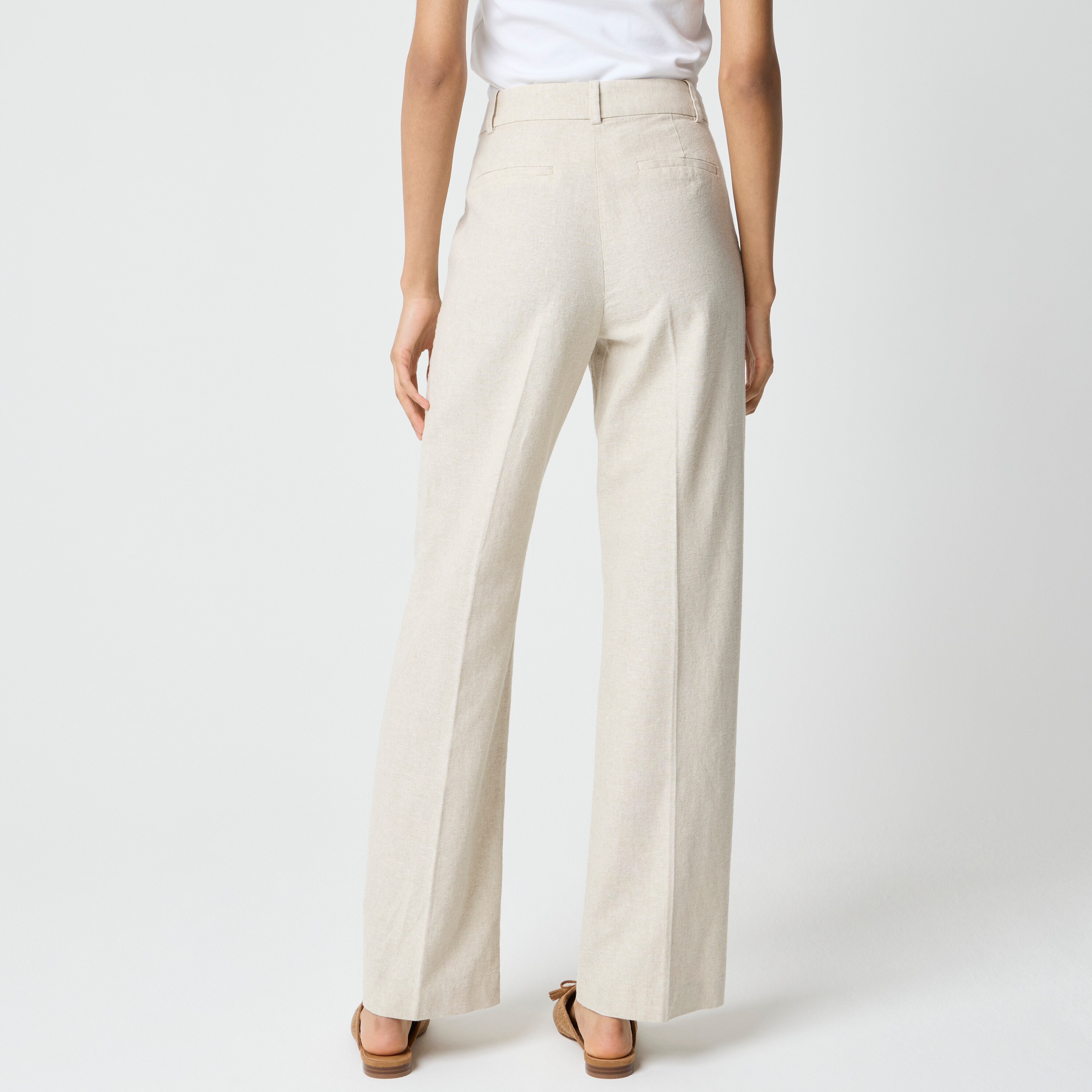 Linen-blend Remy wide-leg pant