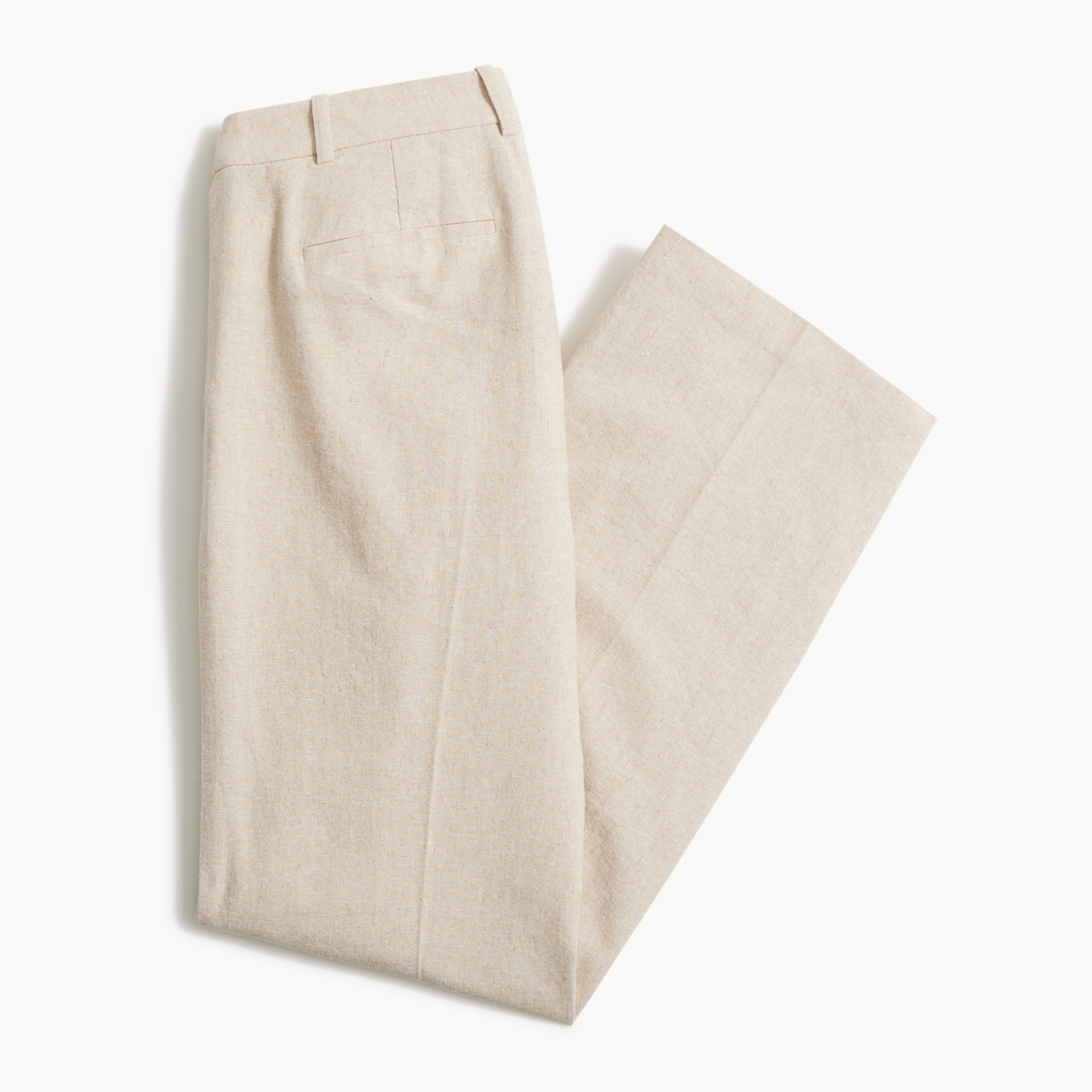 Linen-blend Remy high-rise wide-leg cropped pant