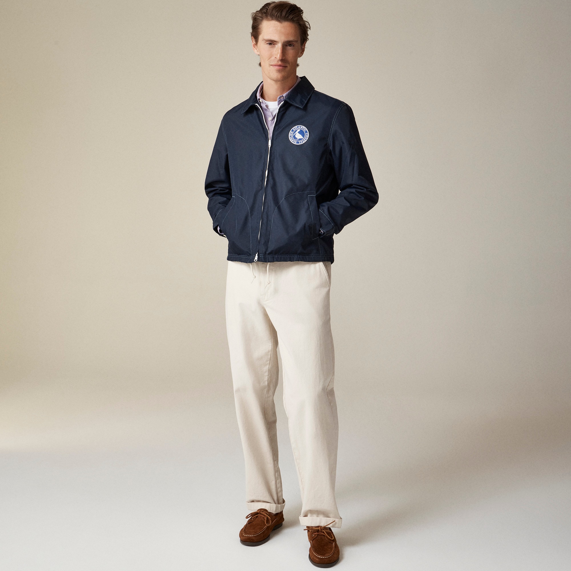 Atlantic Coastal Supplies X J.Crew windbreaker in recycled nylon