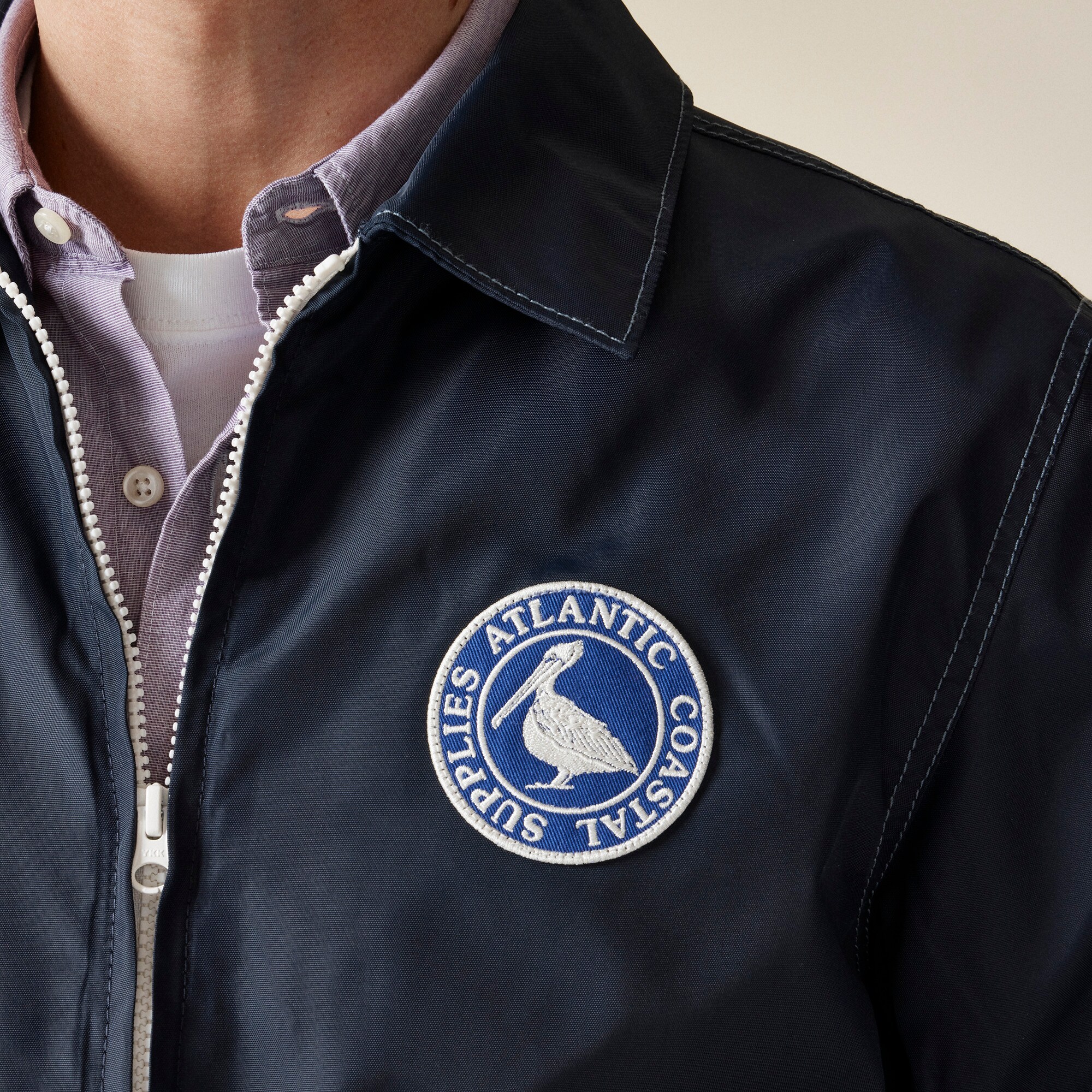 Atlantic Coastal Supplies X J.Crew windbreaker in recycled nylon
