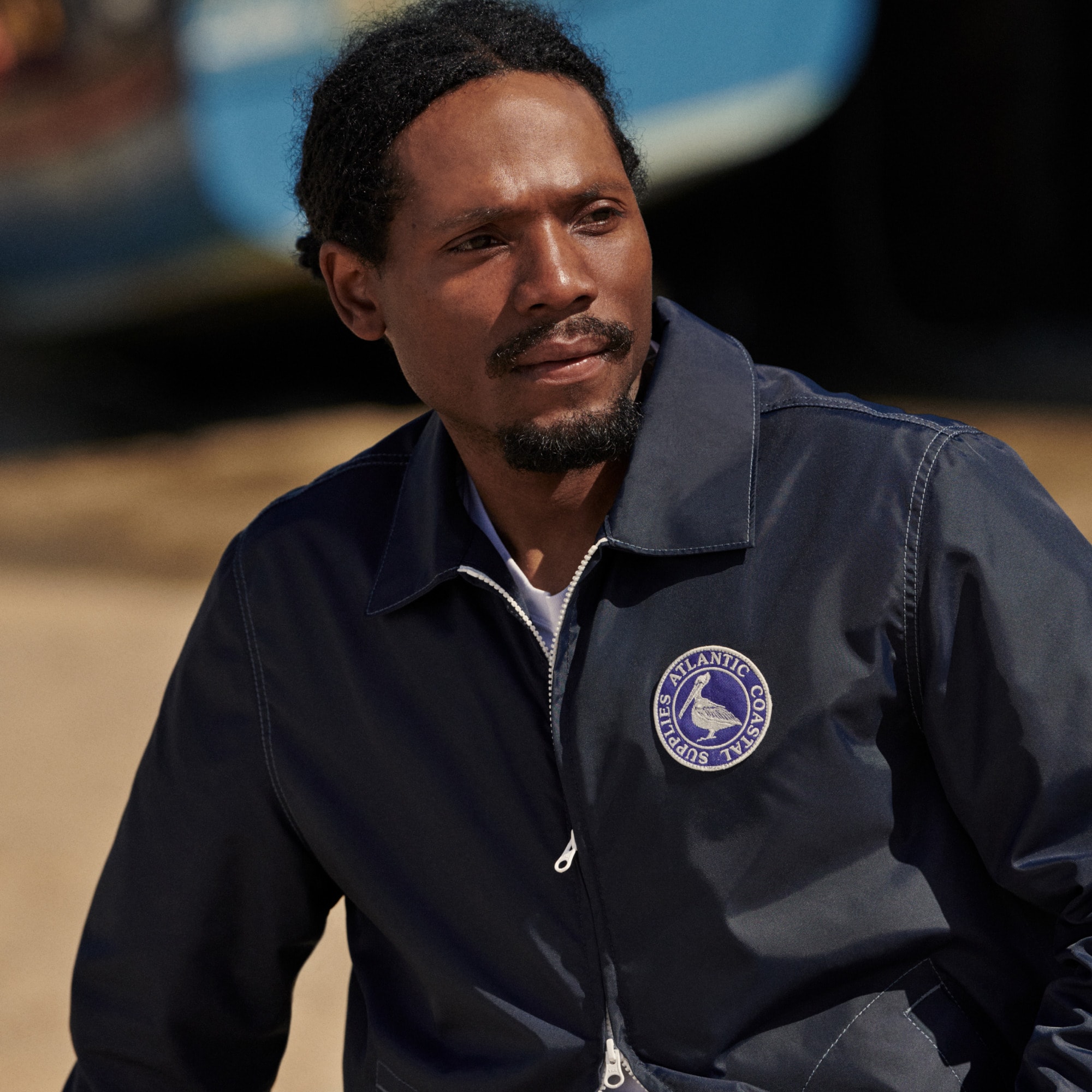 Atlantic Coastal Supplies X J.Crew Windbreaker In Recycled Nylon