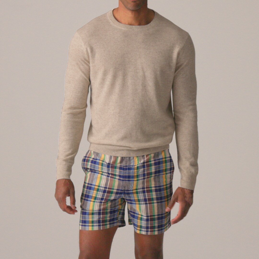 Marled cashmere-linen blend sweater