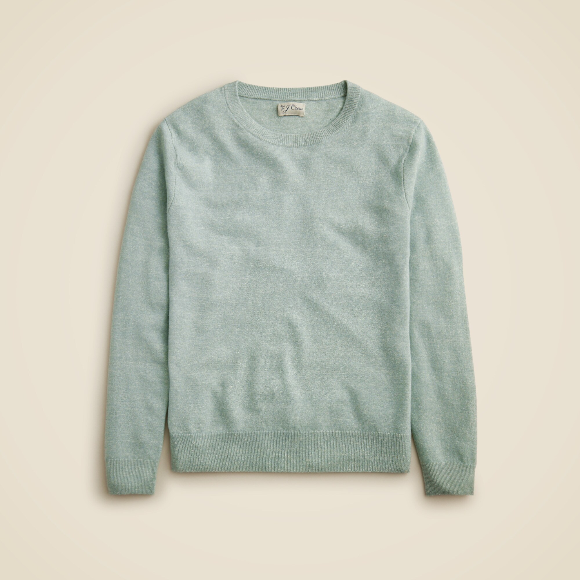 Marled cashmere-linen blend sweater