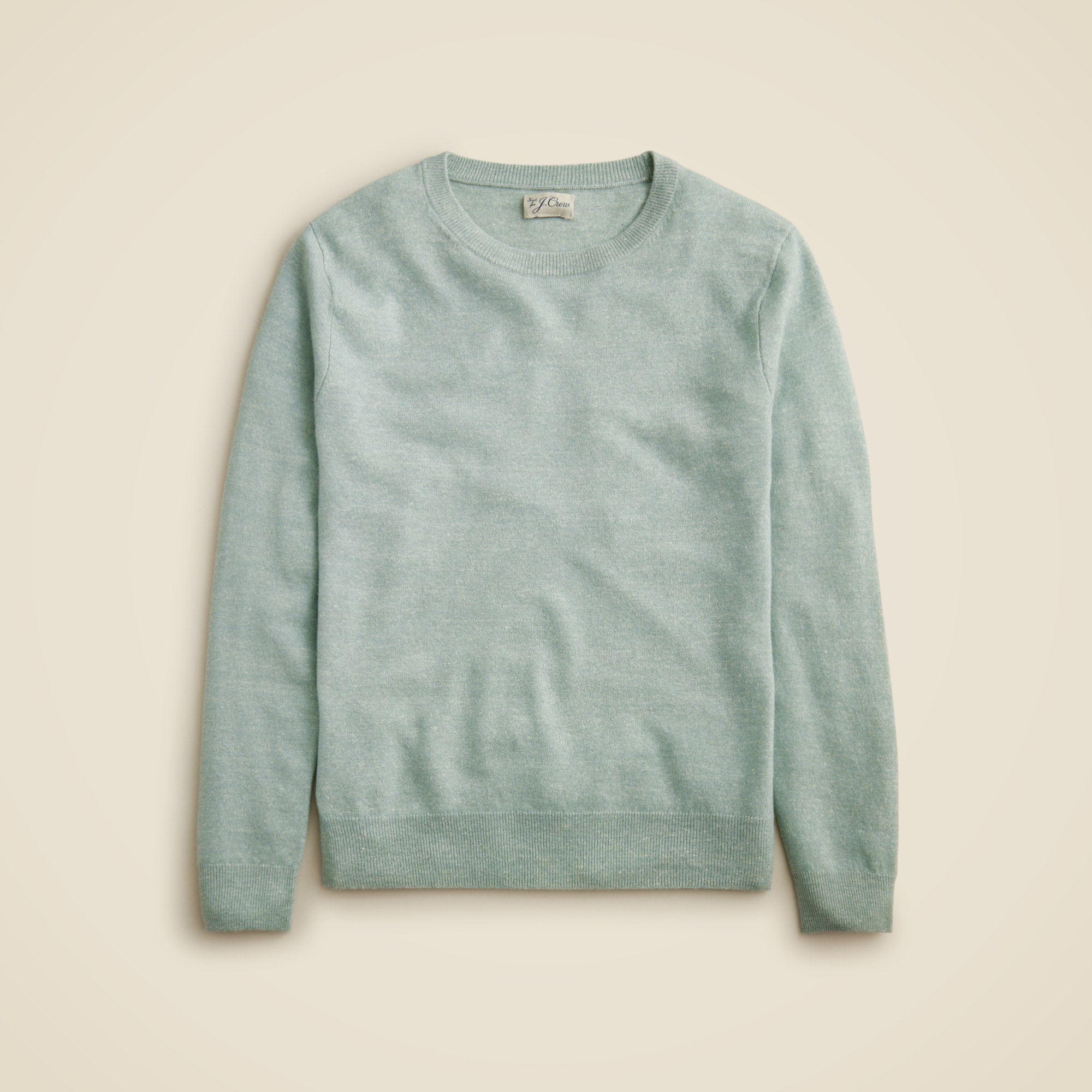 Marled cashmere-linen blend sweater