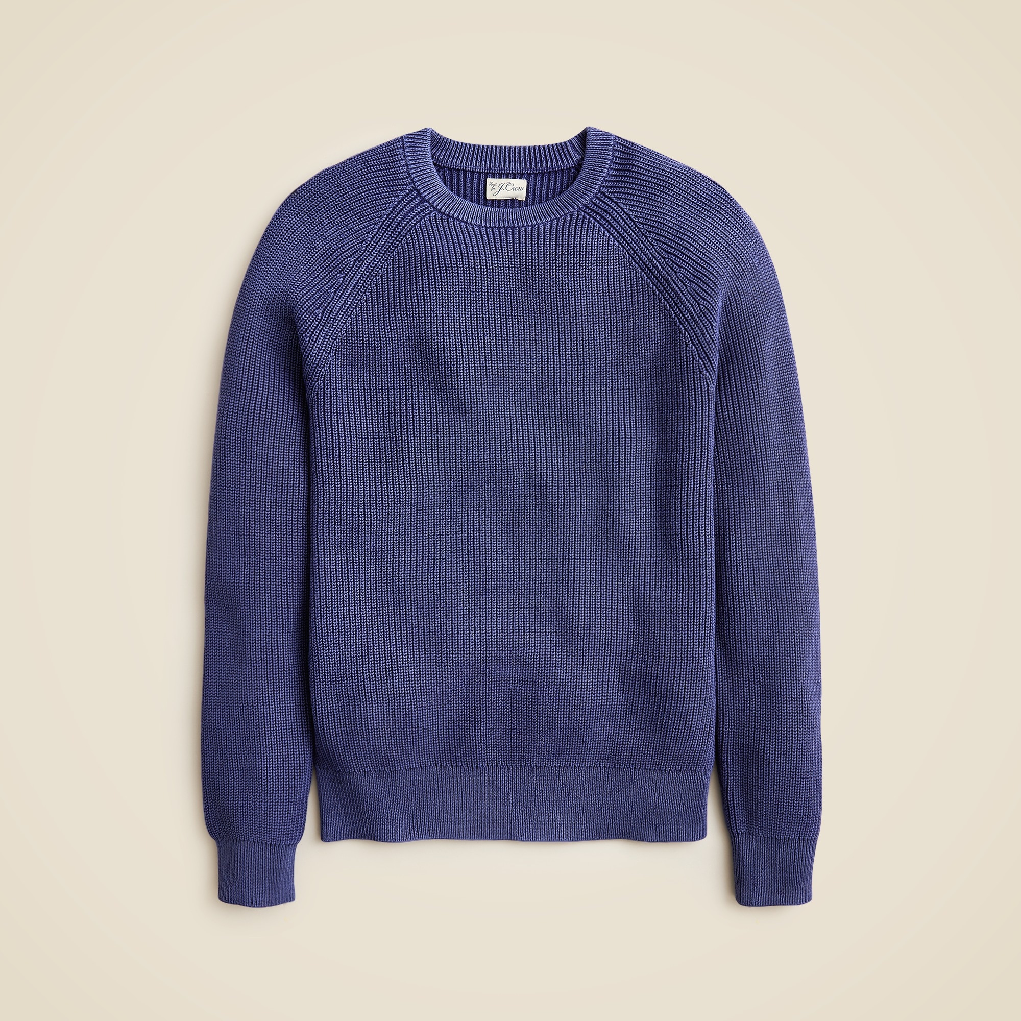 Washed ribbed cotton sweater