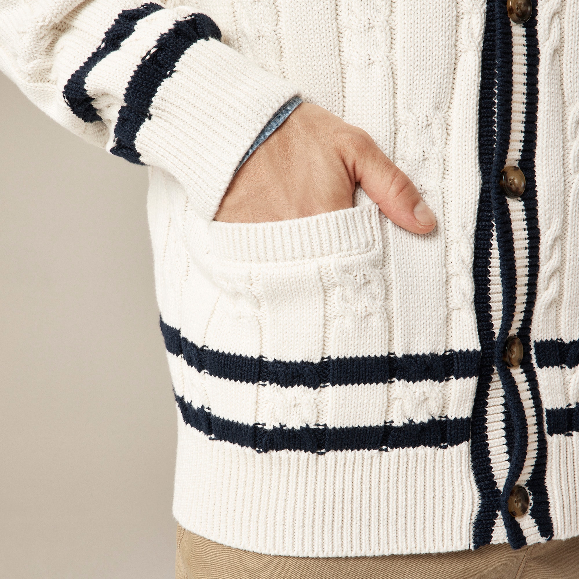 J.Crew Donegal Wool Belted Shawl Cardigan Sweater in Blue