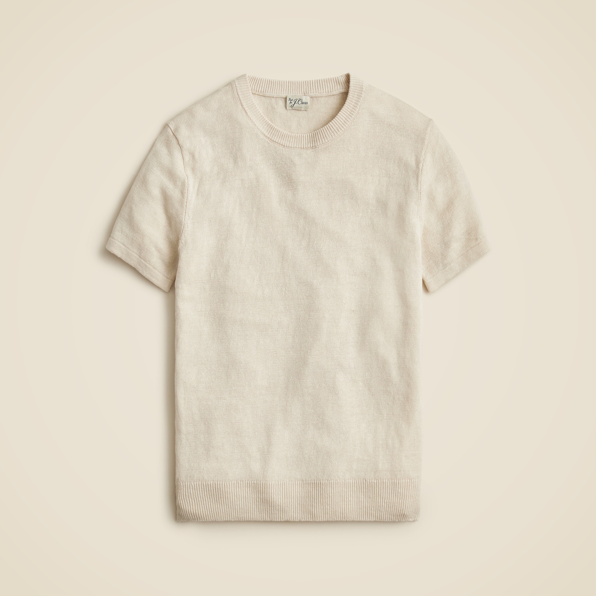 Short-sleeve linen sweater