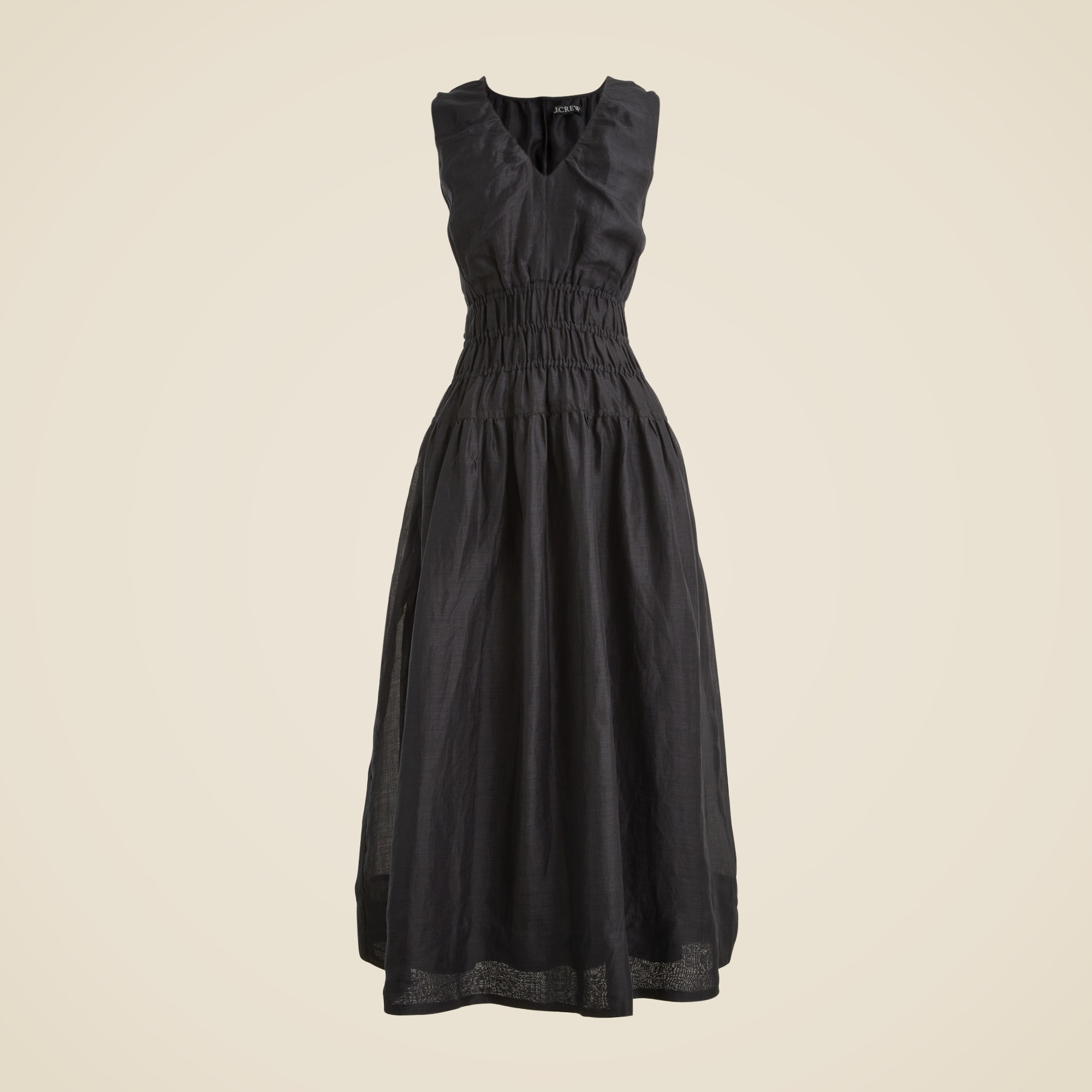  Hyacinth V-neck dress in ramie