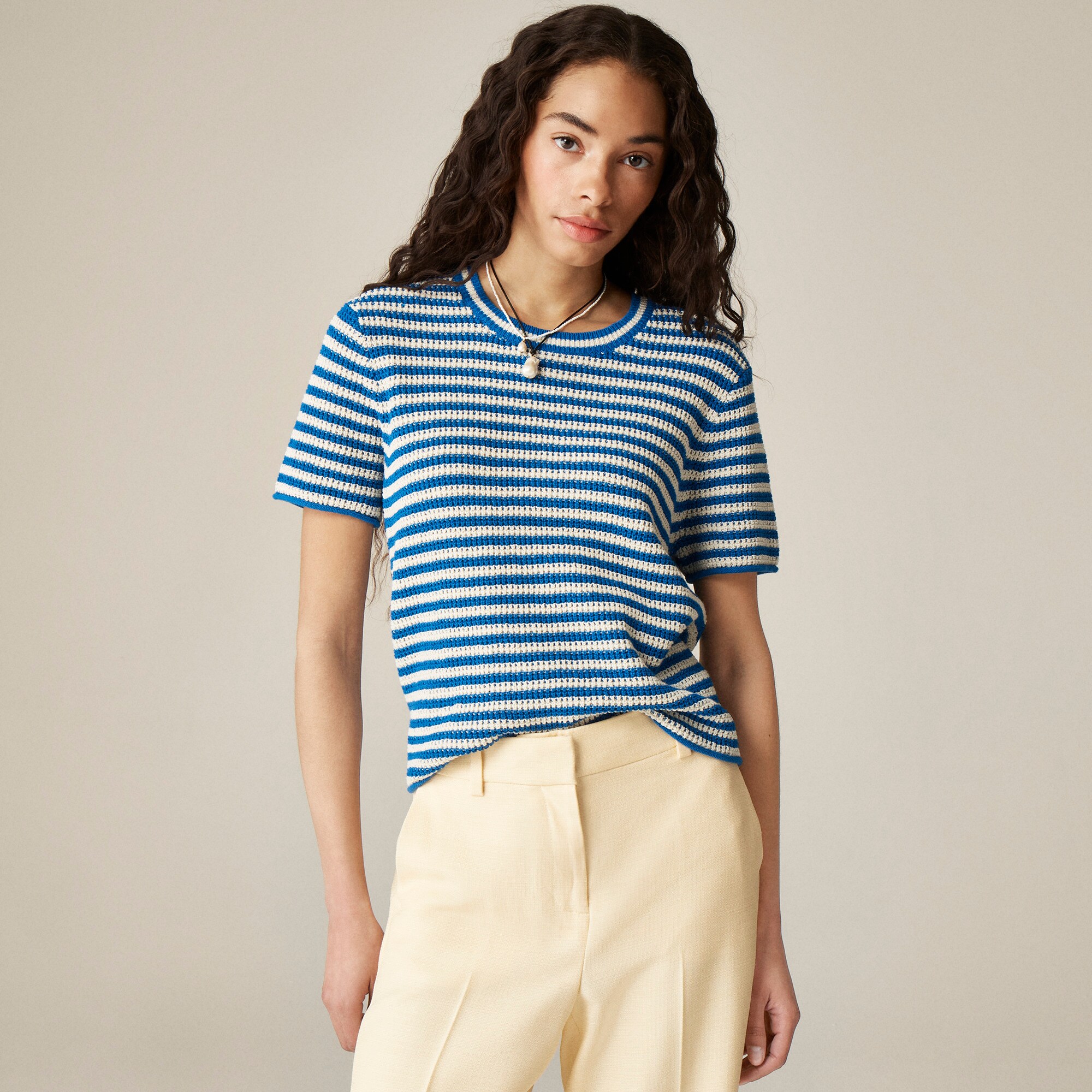 Crewneck Tee J Crew Striped Tee Crewneck J Crew Linen T Shirt NWOT