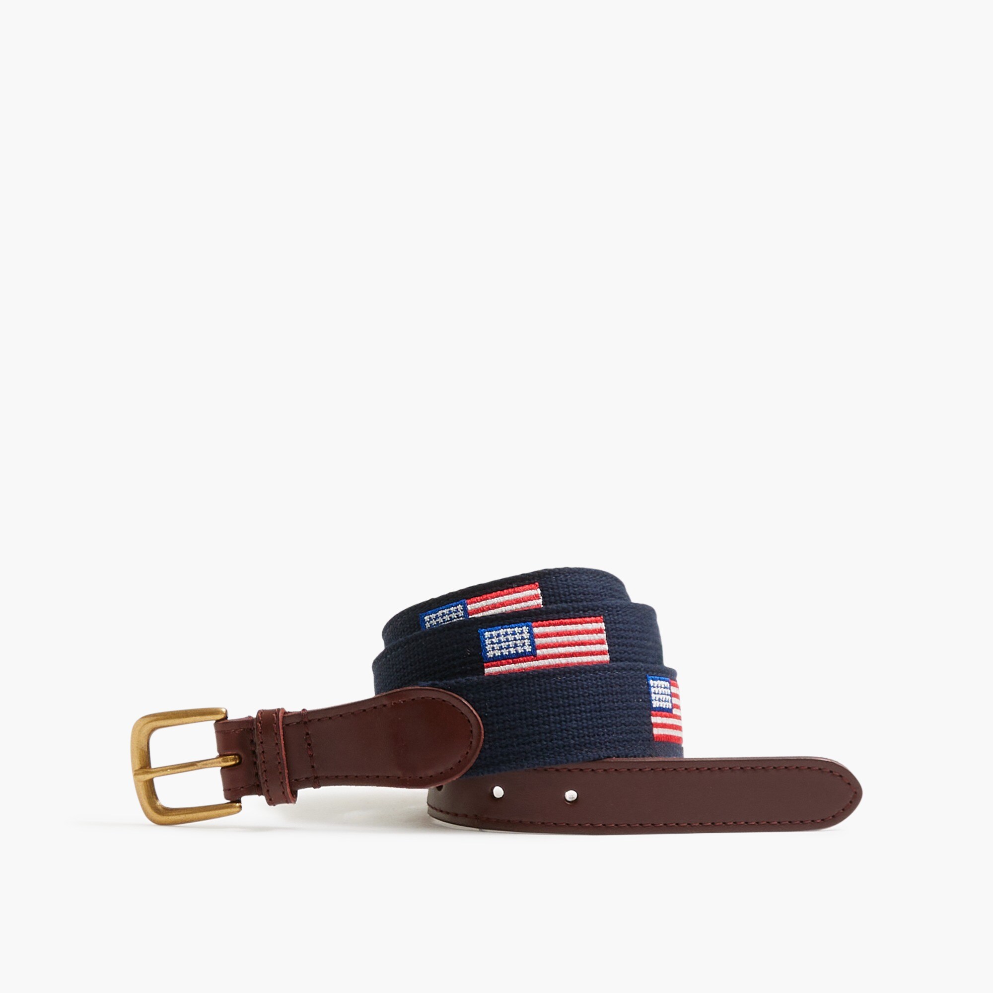 mens Embroidered flag belt