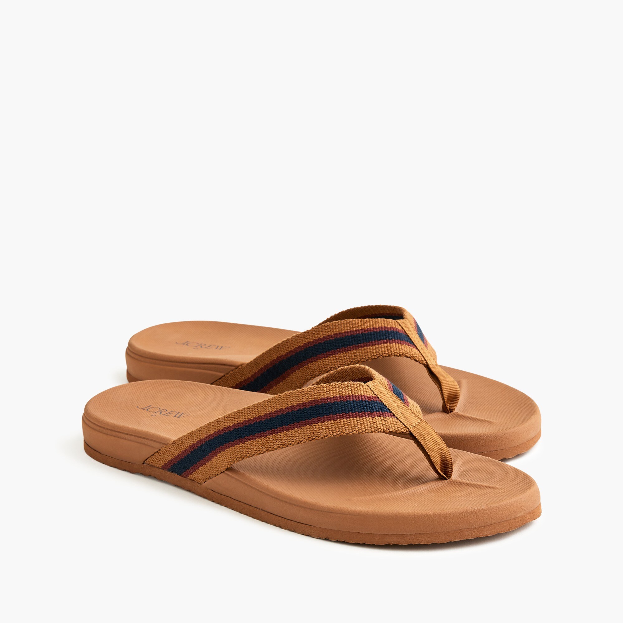 mens Striped flip-flops