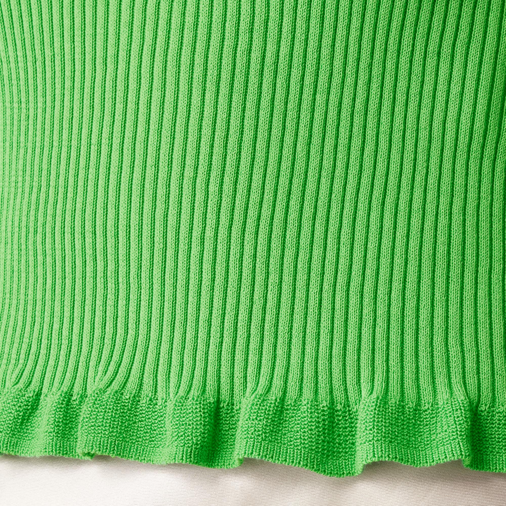 Ruffle-trim shell tank top in premium ultra-fine cotton