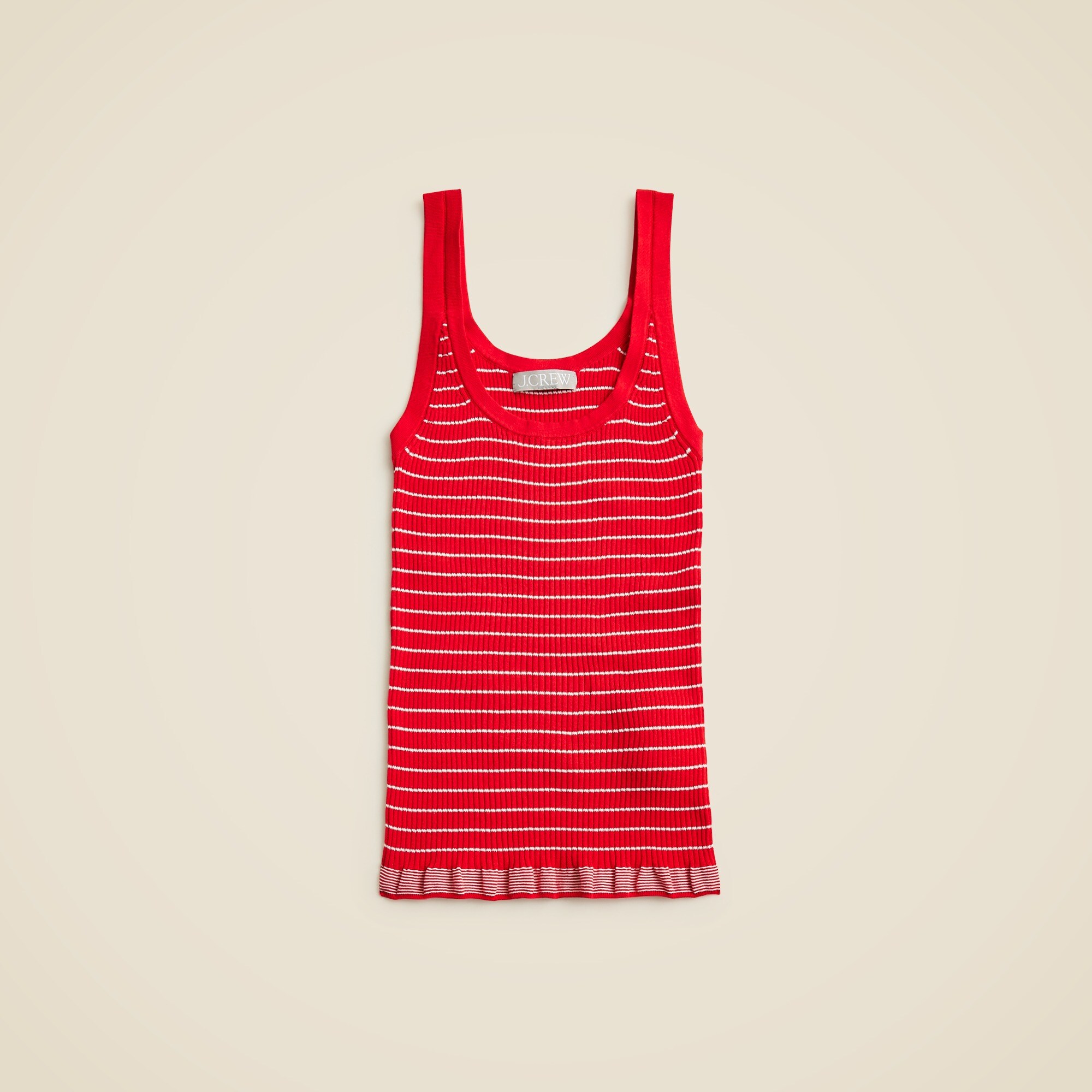 Ribbed tank top in premium ultra-fine cotton