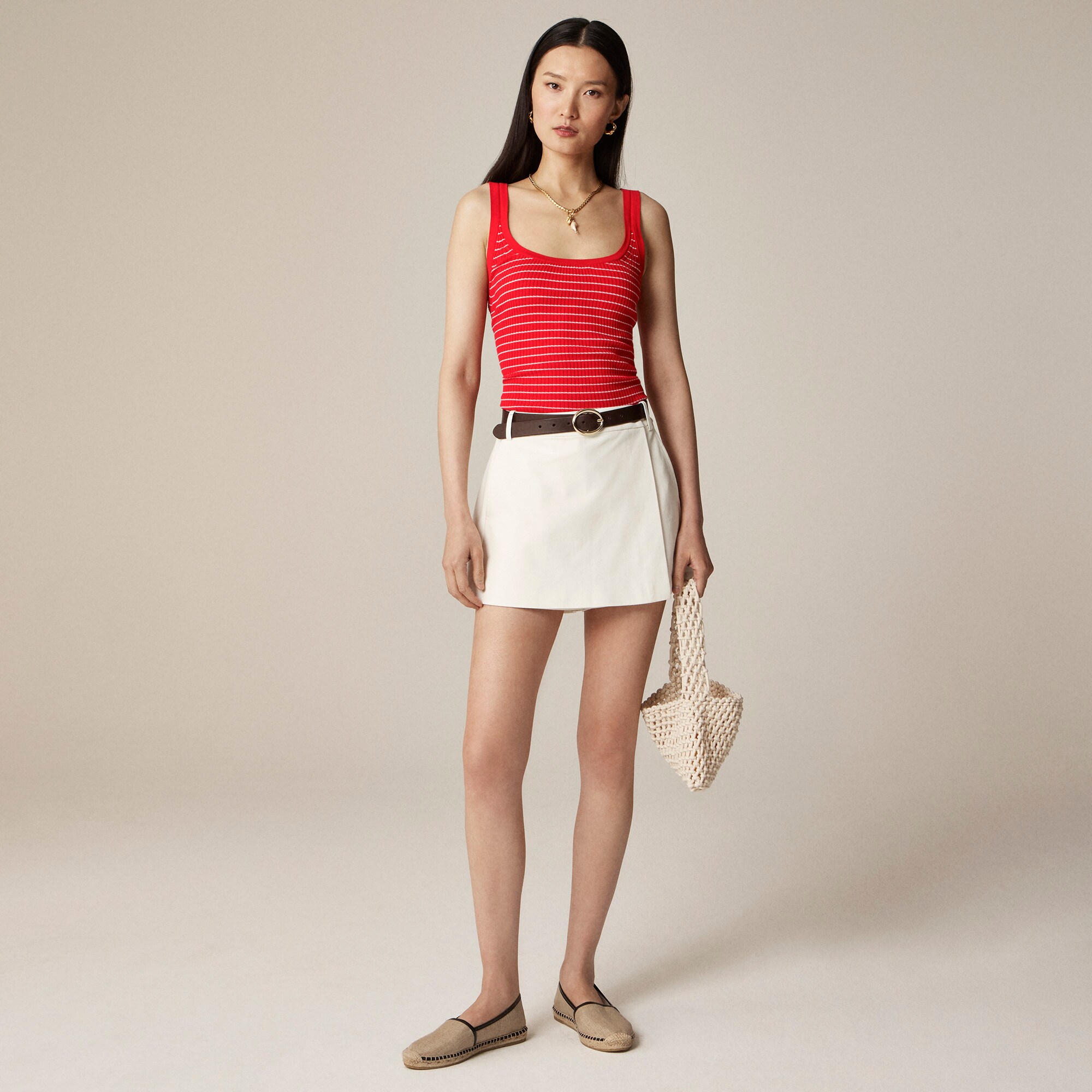  Ribbed tank top in premium ultra-fine cotton