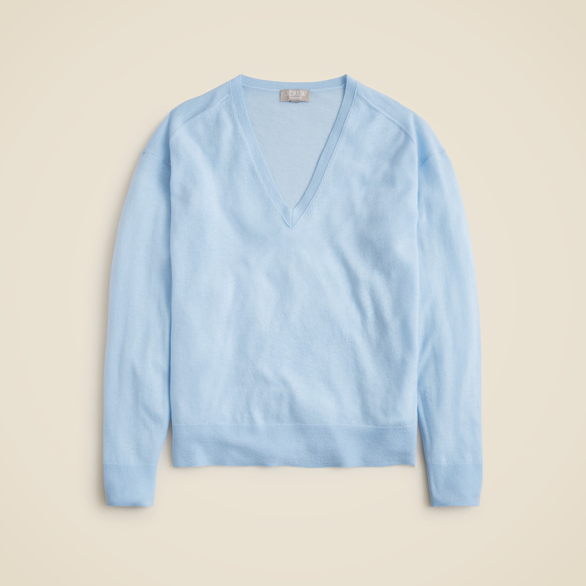womens Oversized featherweight cashmere V-neck sweater