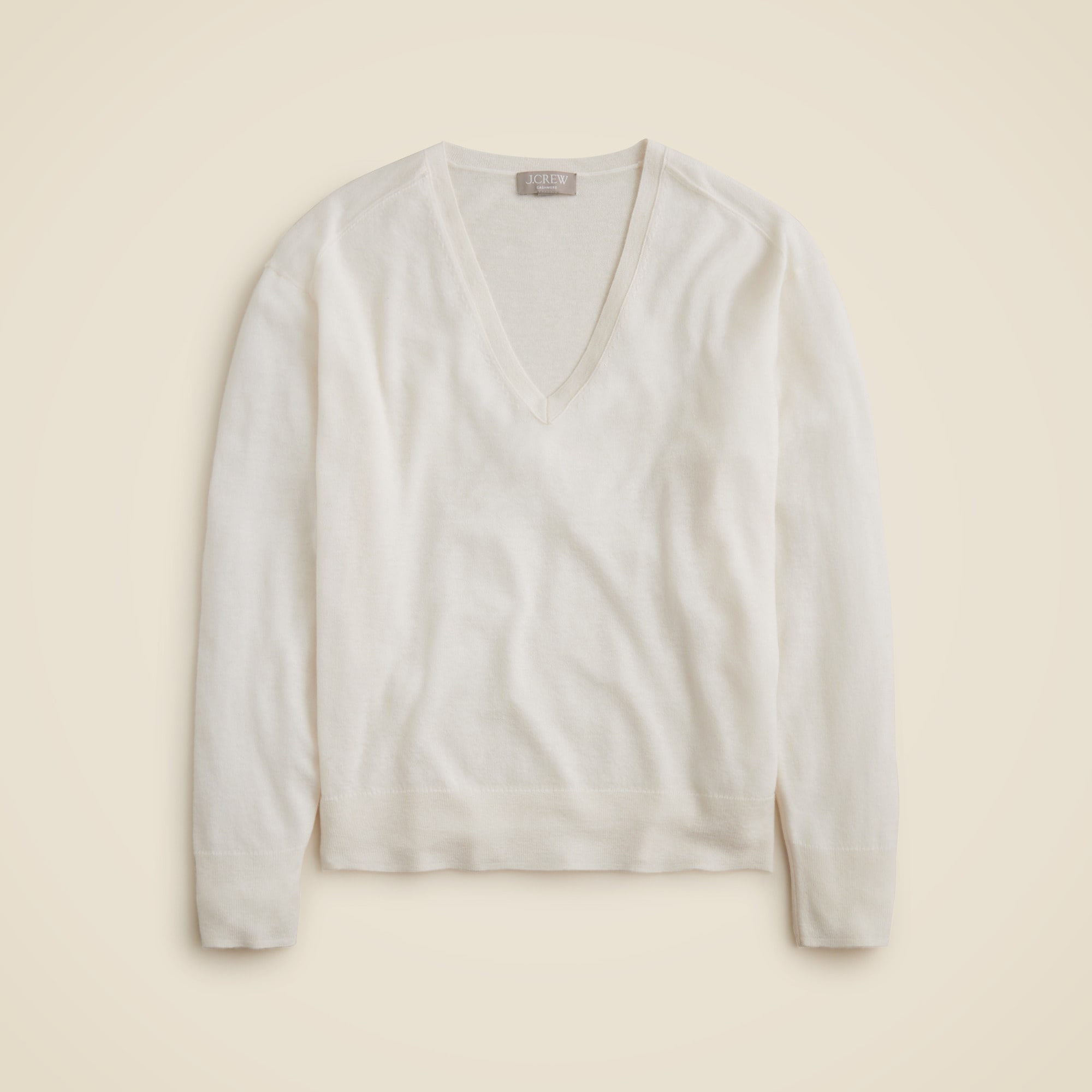 womens Oversized featherweight cashmere V-neck sweater
