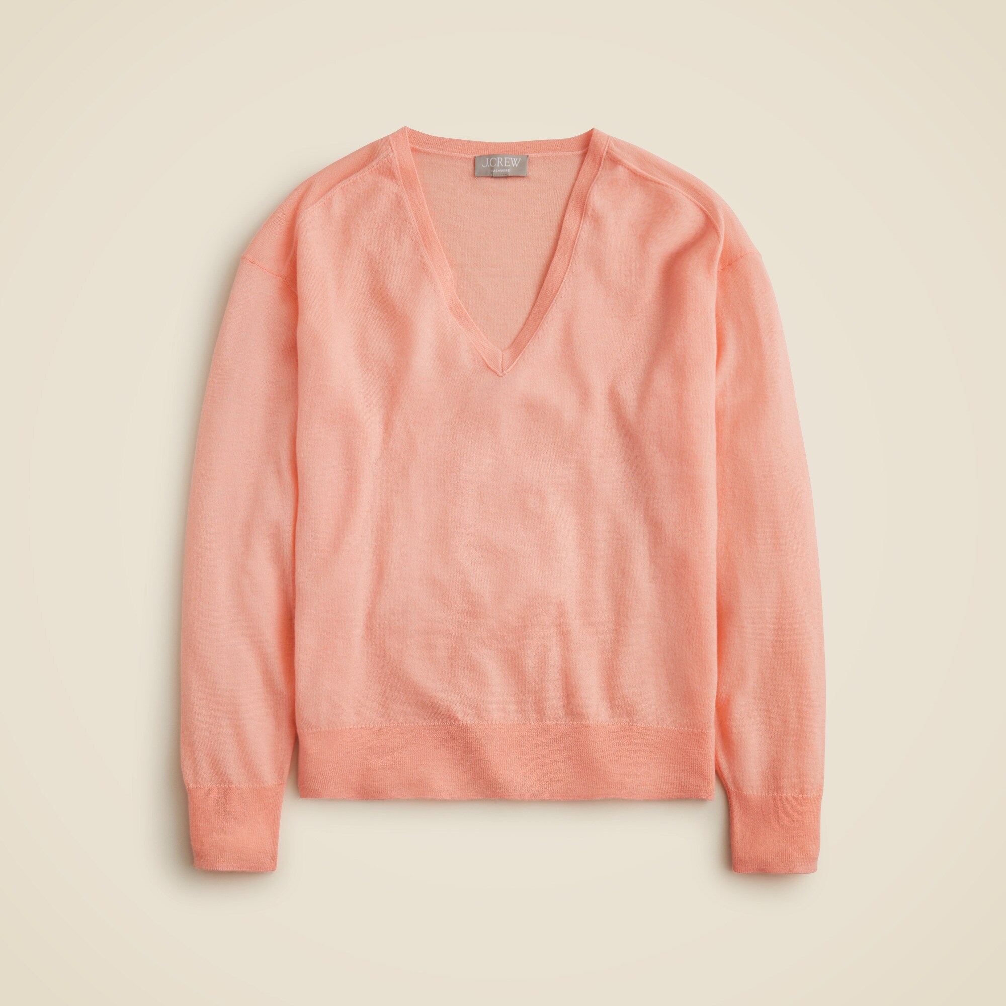 Oversized featherweight cashmere V-neck sweater