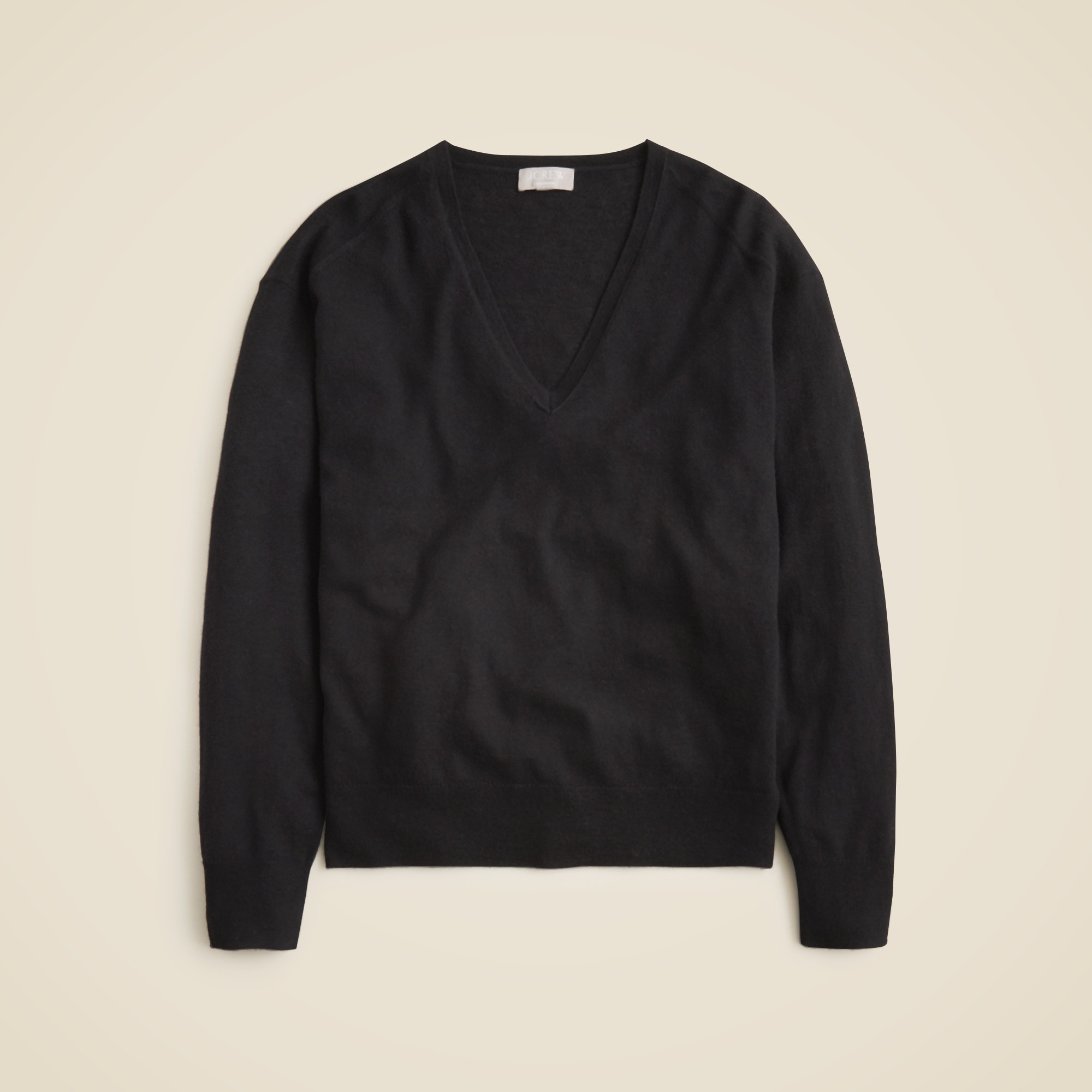womens Oversized featherweight cashmere V-neck sweater