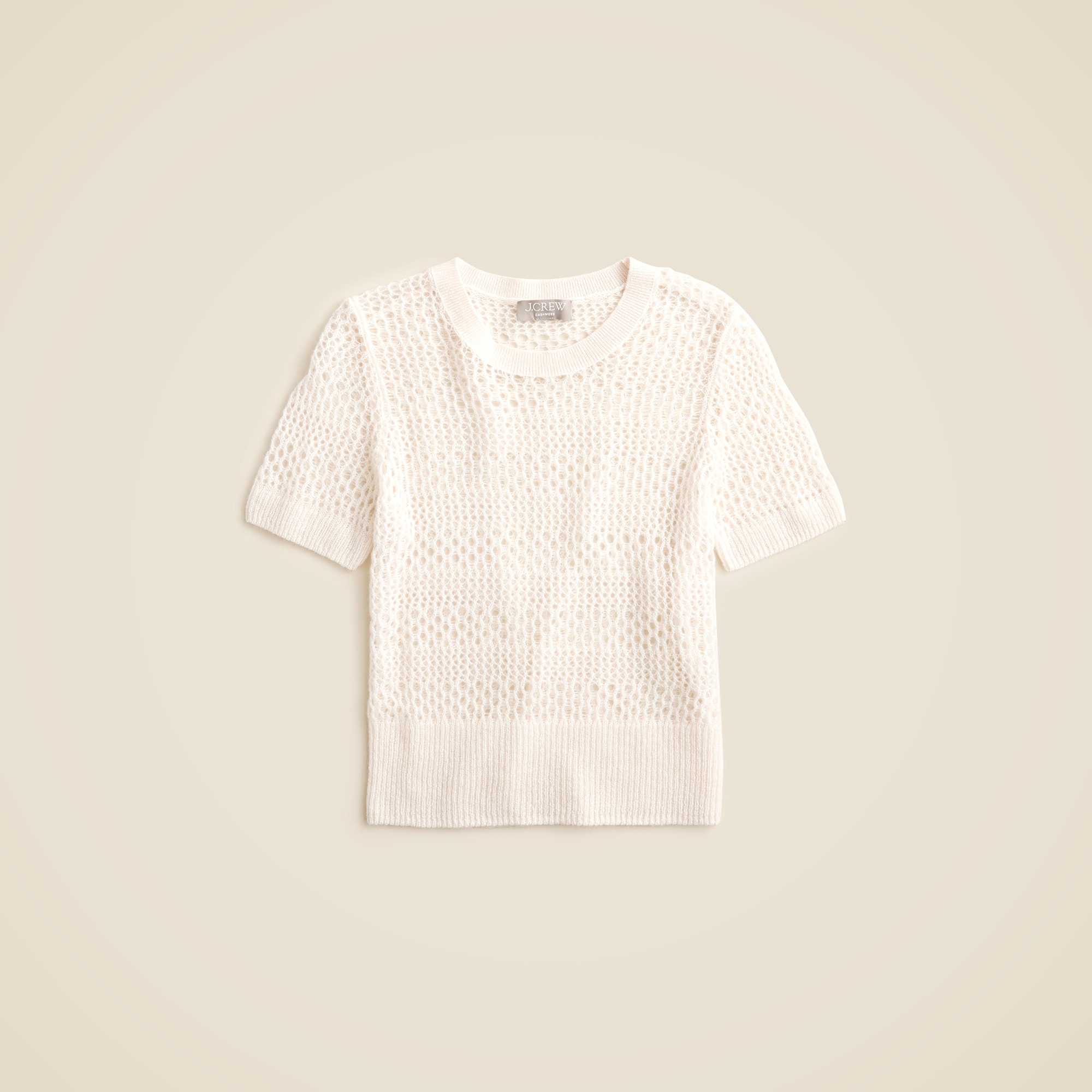 Cashmere pointelle short-sleeve T-shirt - image 5