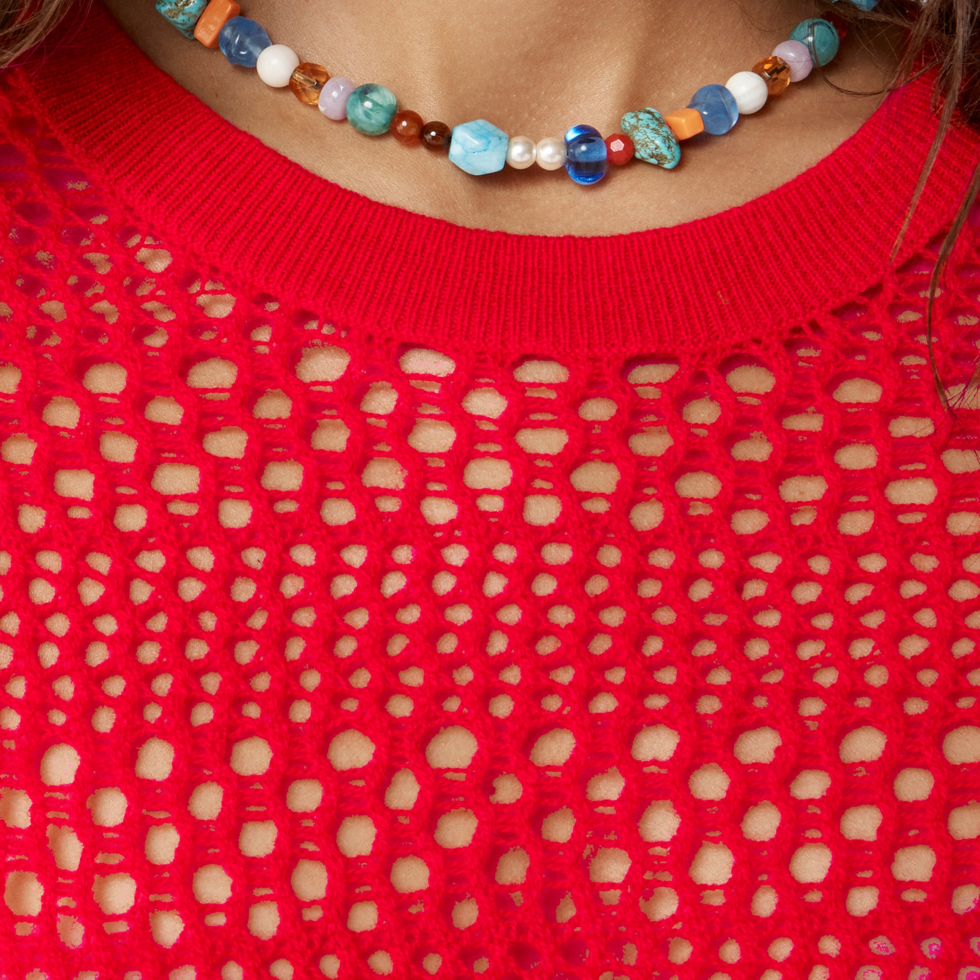 Cashmere pointelle short-sleeve T-shirt - image 4
