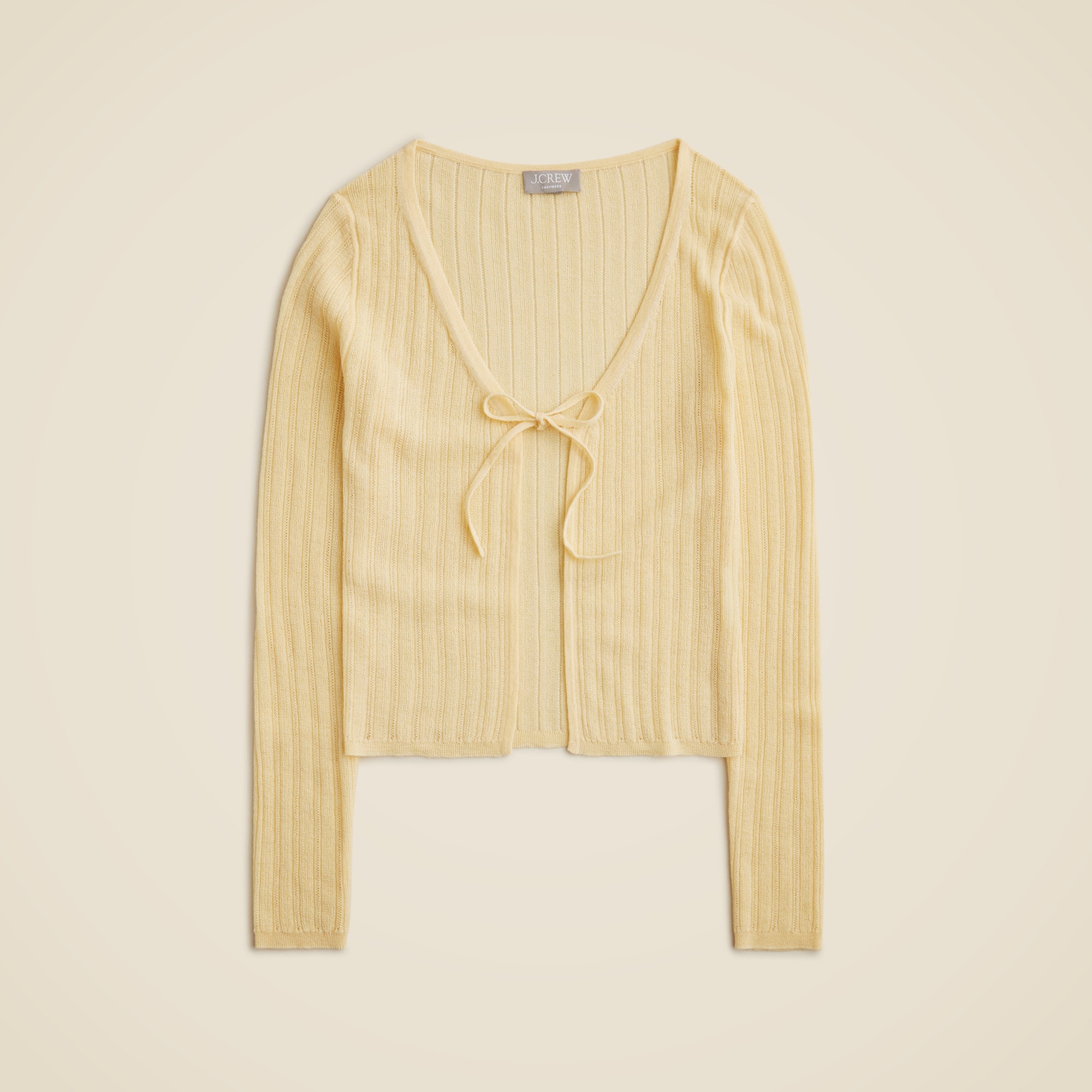 womens Featherweight cashmere tie-front cardigan