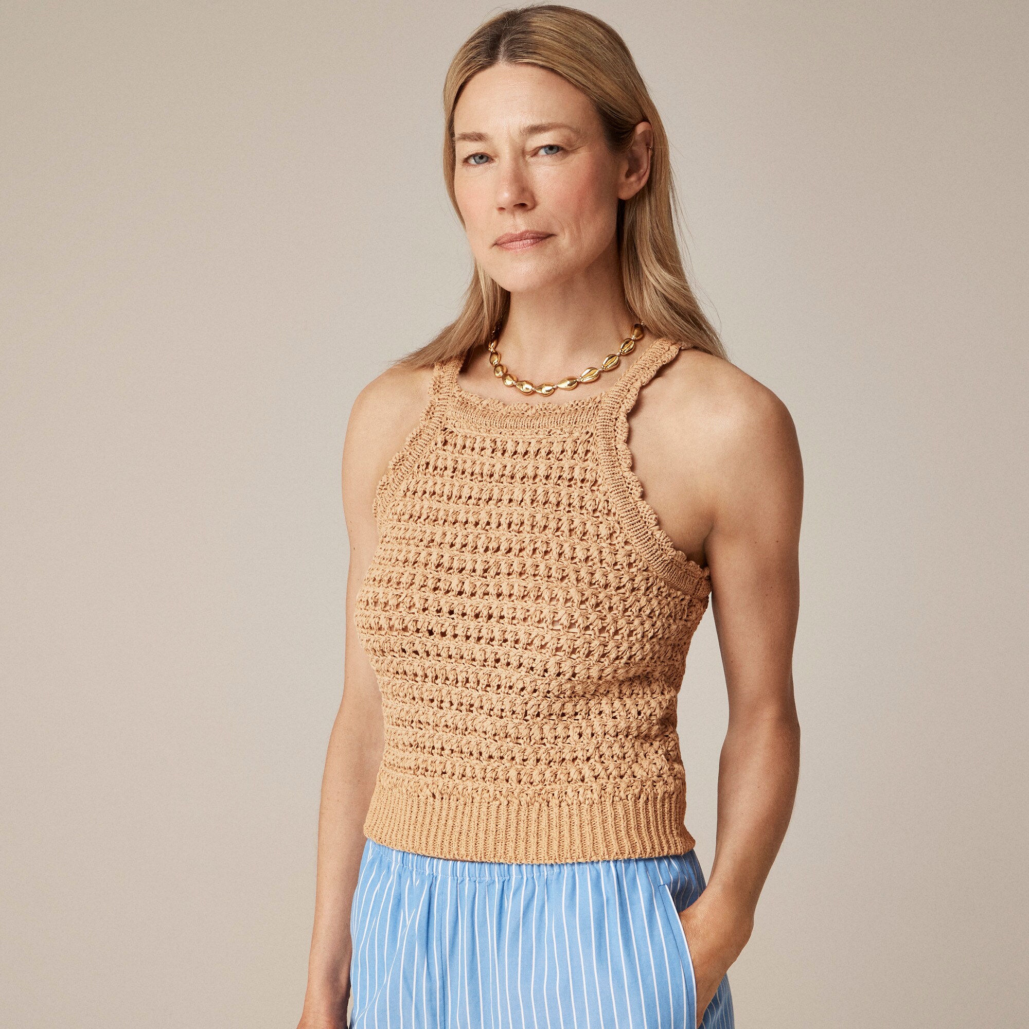 Montauk crochet tank top