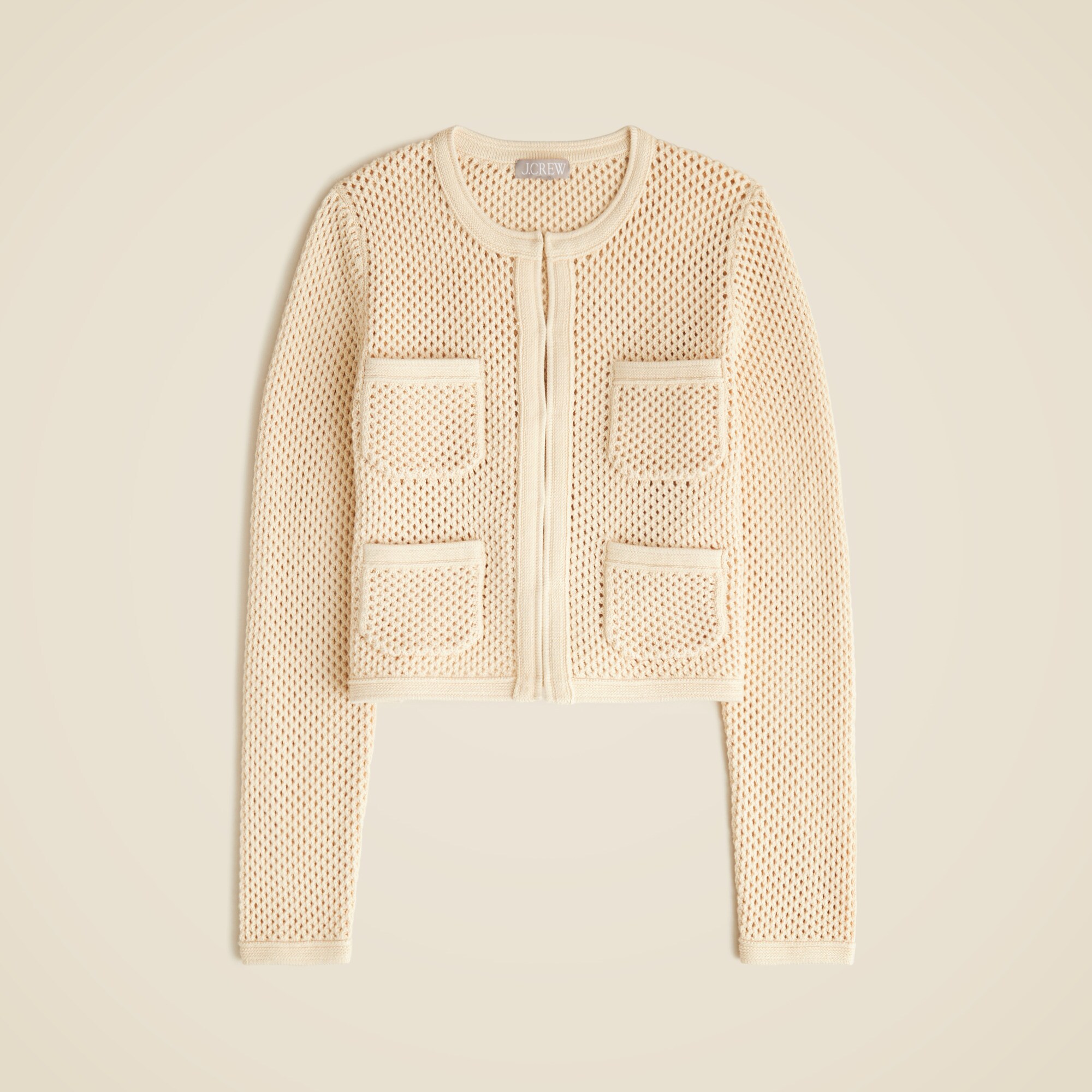 Open Pointelle-stitch Cardigan For Women | J.Crew