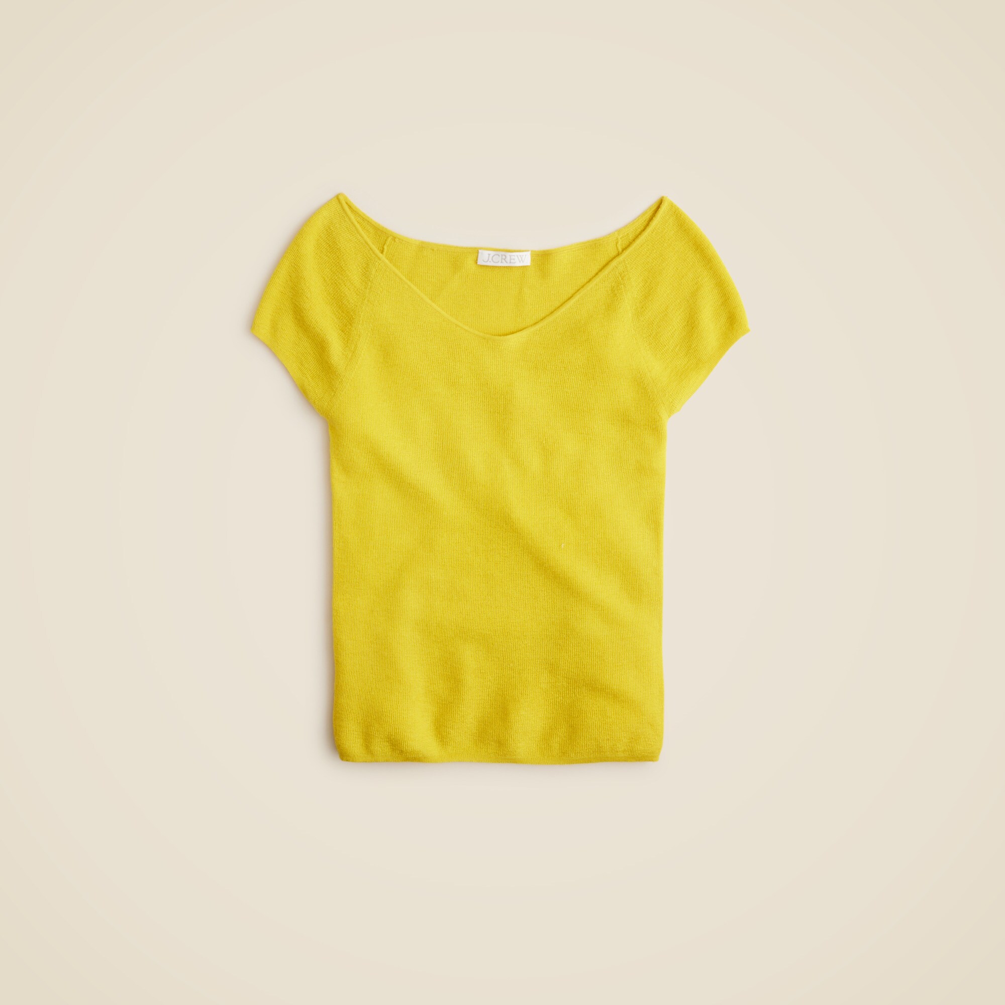  Cashmere-silk blend wide V-neck sweater T-shirt