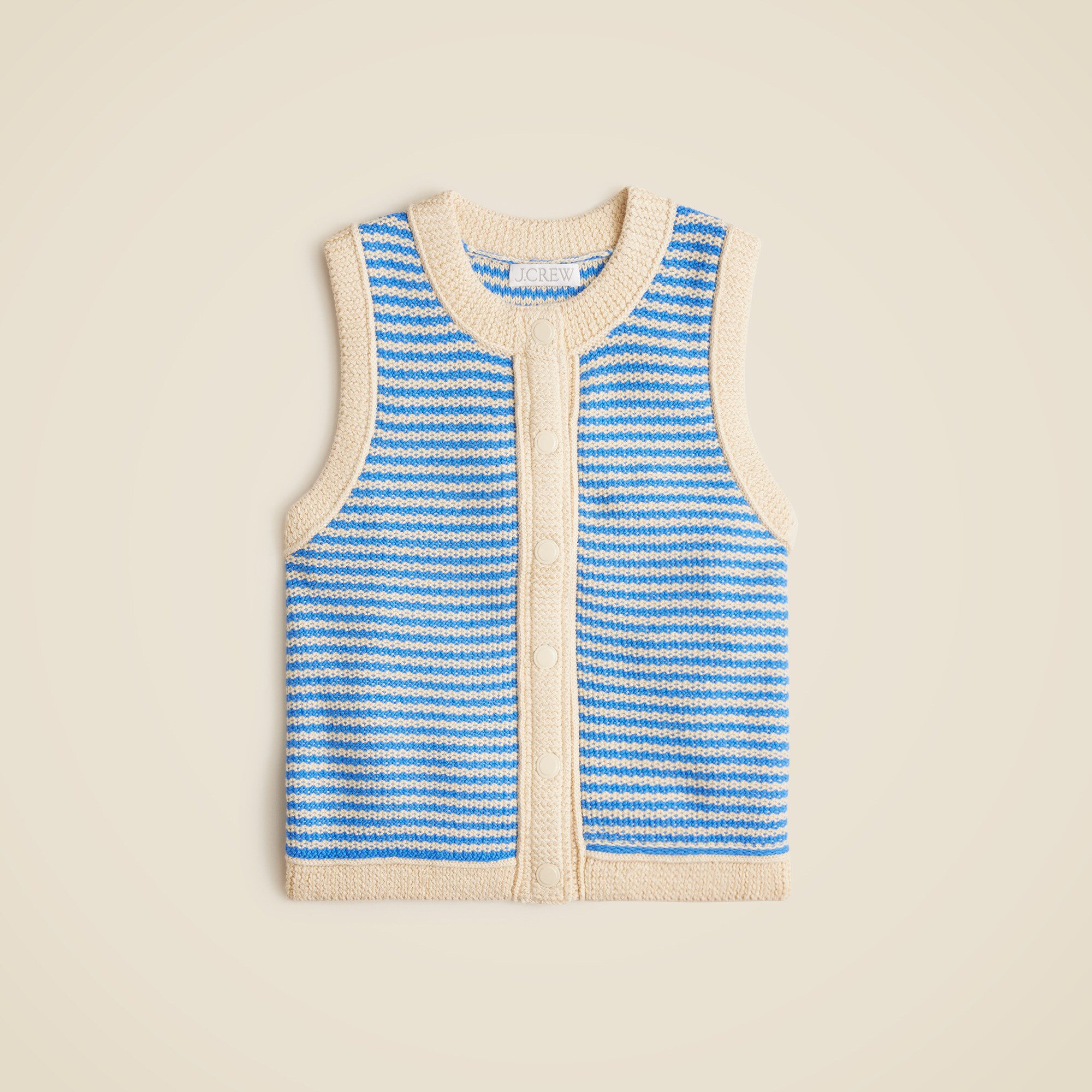  Cropped sweater shell in stripe