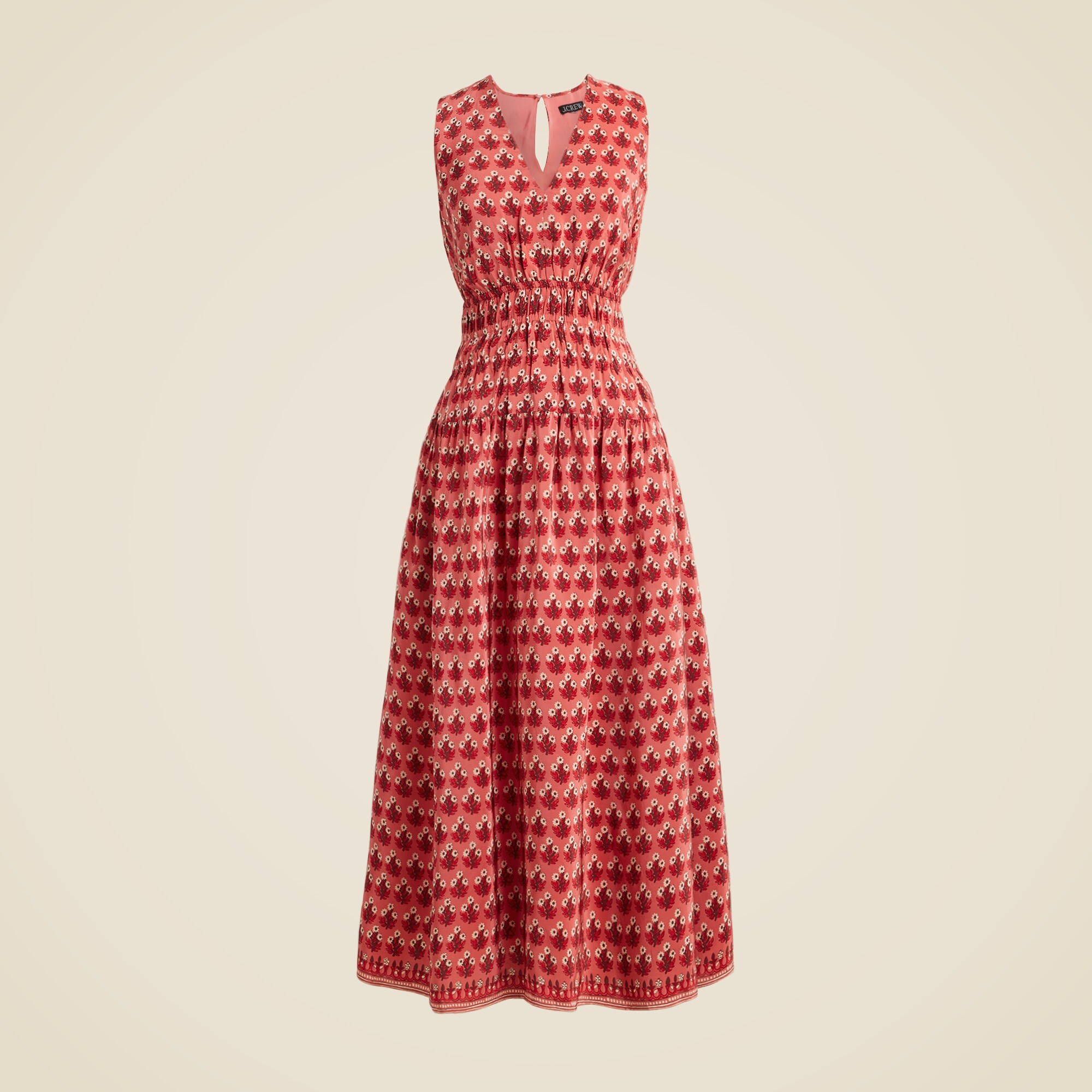 Hyacinth dress in block-print crepe de chine