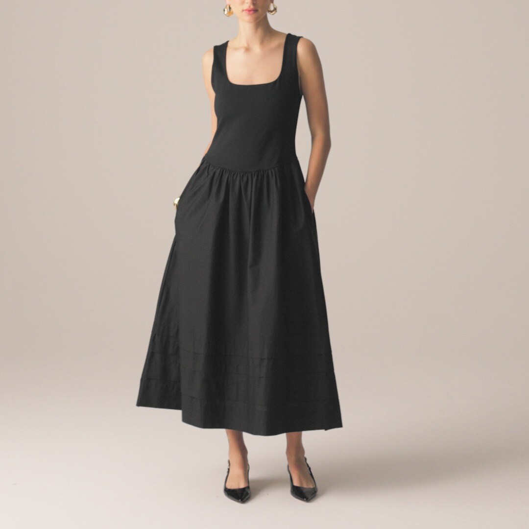 Drop-waist mixy dress