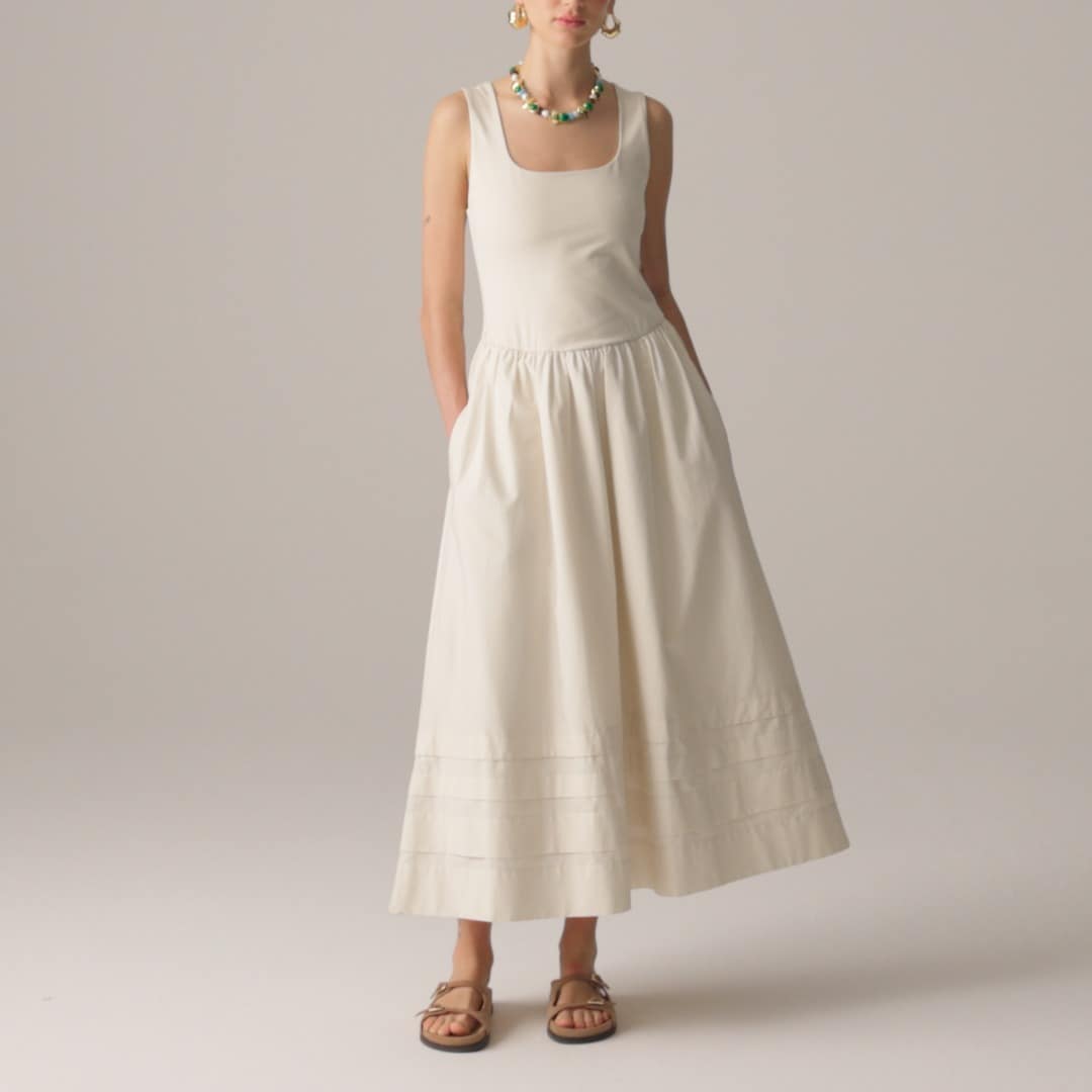 Drop-waist mixy dress