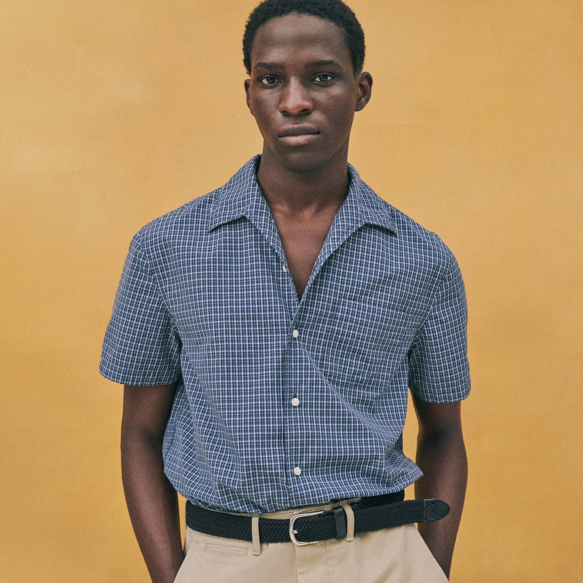 Short-sleeve Cotton Poplin Camp-collar Shirt For Men | J.Crew