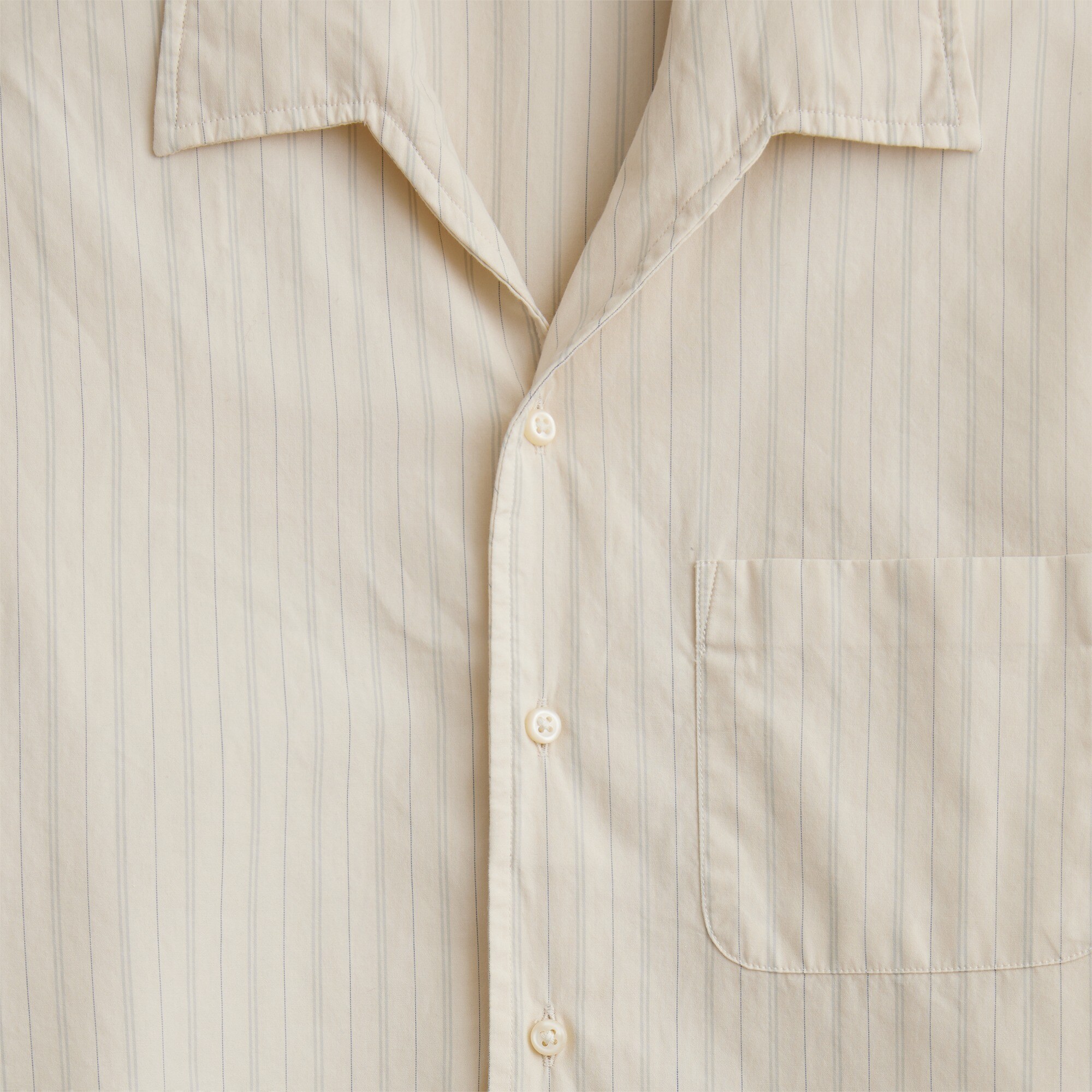 Short-sleeve Secret Wash cotton poplin camp-collar shirt