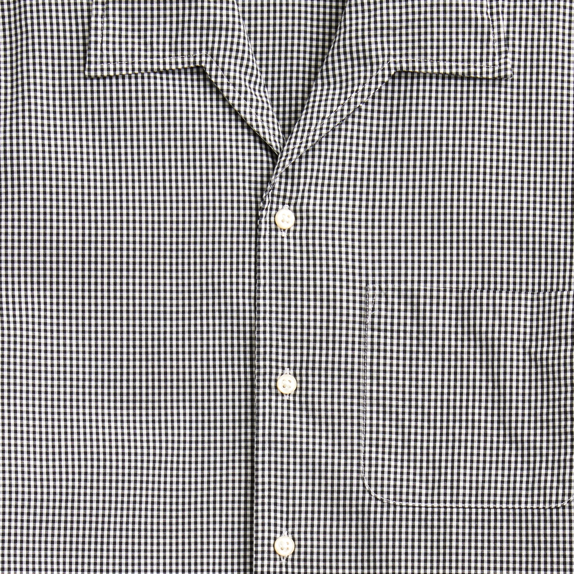 Short-sleeve Secret Wash cotton poplin camp-collar shirt