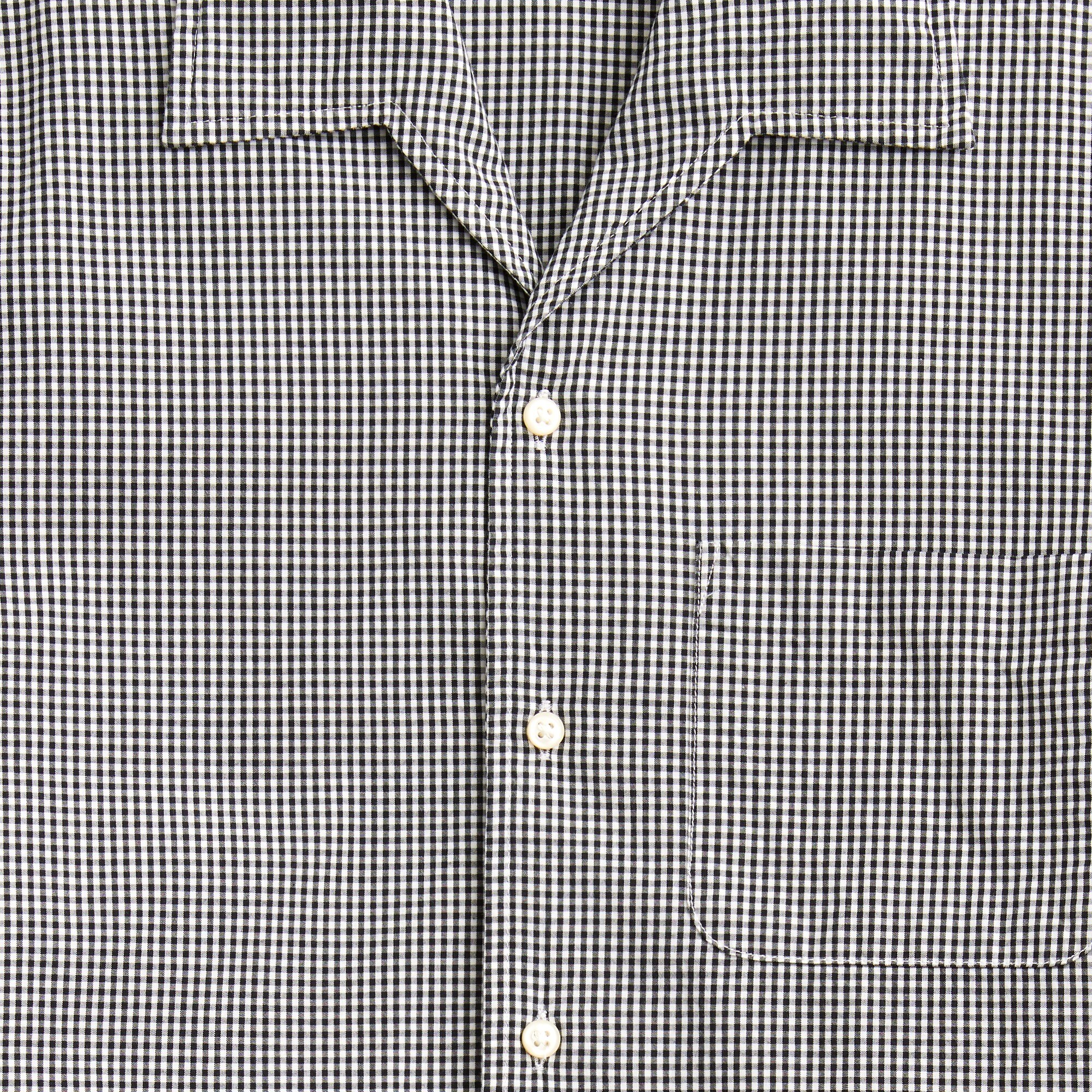 Short-sleeve Secret Wash cotton poplin camp-collar shirt